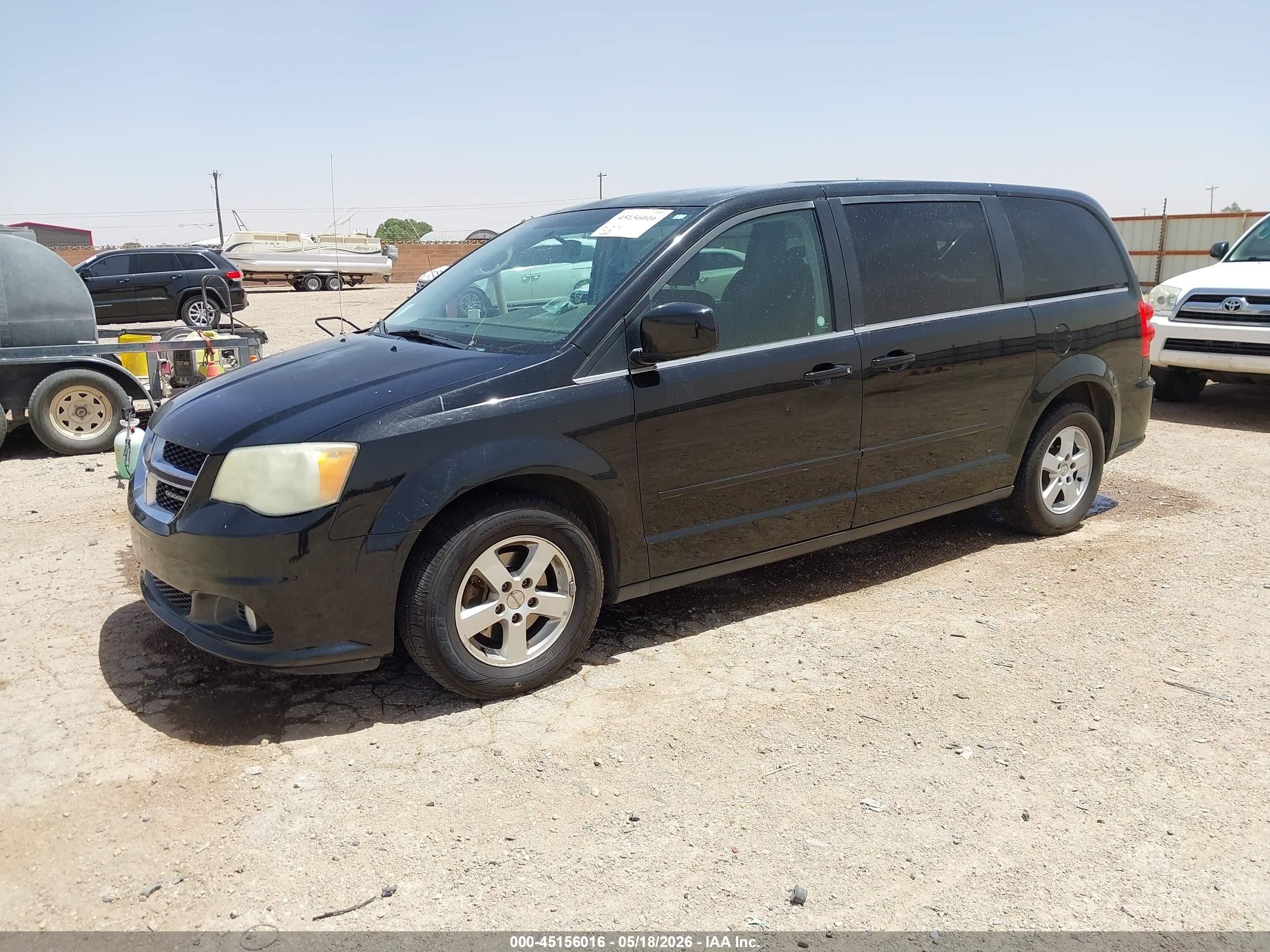 2012 Dodge Grand Caravan Crew Black vin: 2C4RDGDG4CR172845