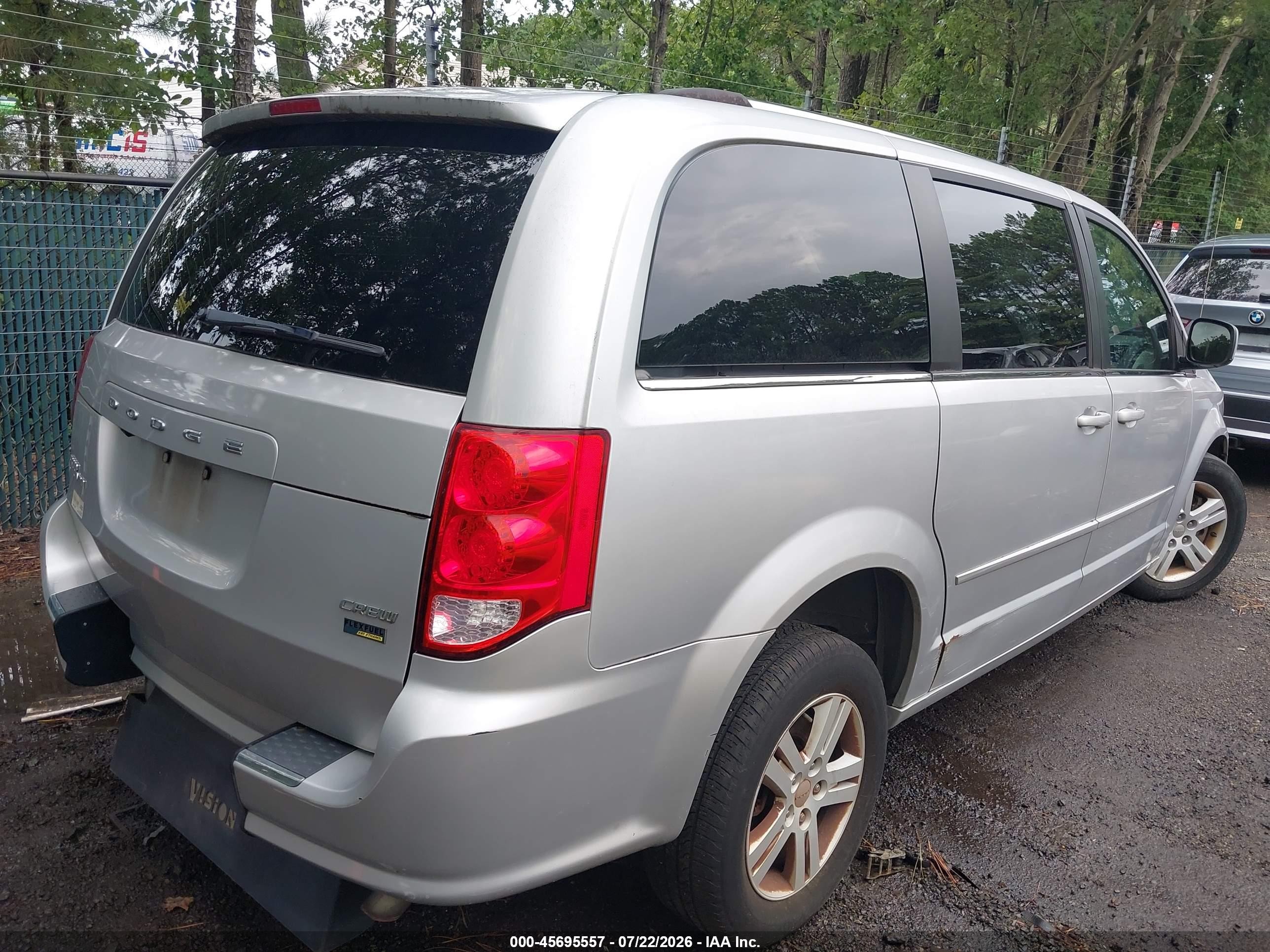 2012 Dodge Grand Caravan Crew Серебряный vin: 2C4RDGDG4CR174532
