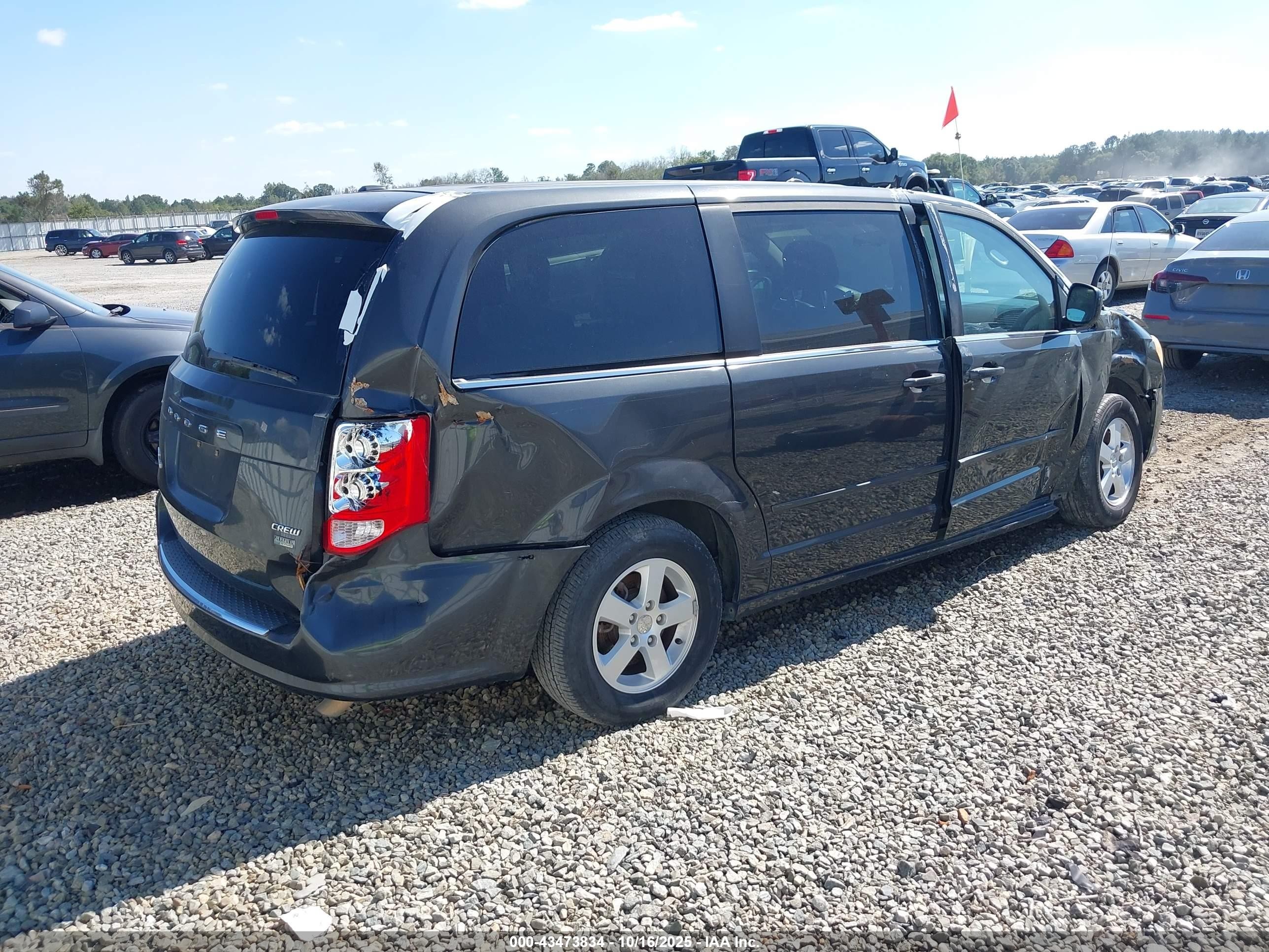 2012 Dodge Grand Caravan Crew Black vin: 2C4RDGDG5CR151700