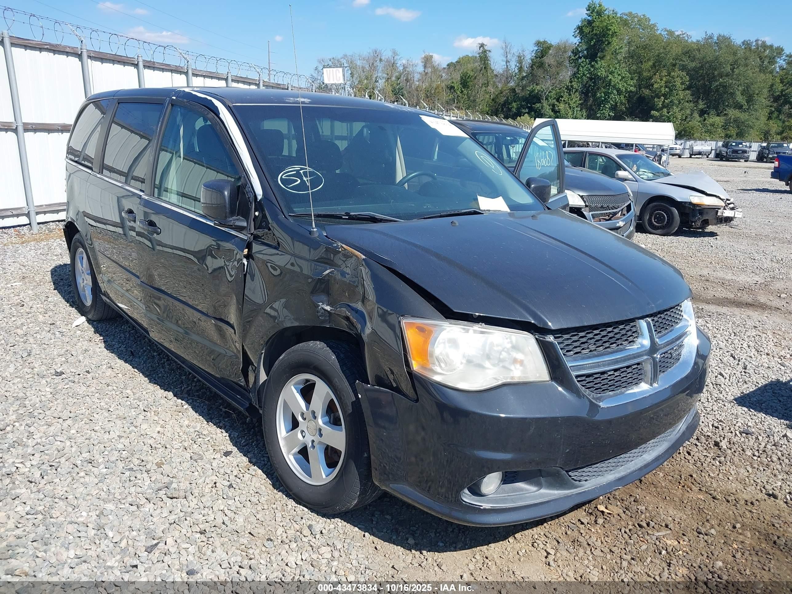2012 Dodge Grand Caravan Crew Black vin: 2C4RDGDG5CR151700