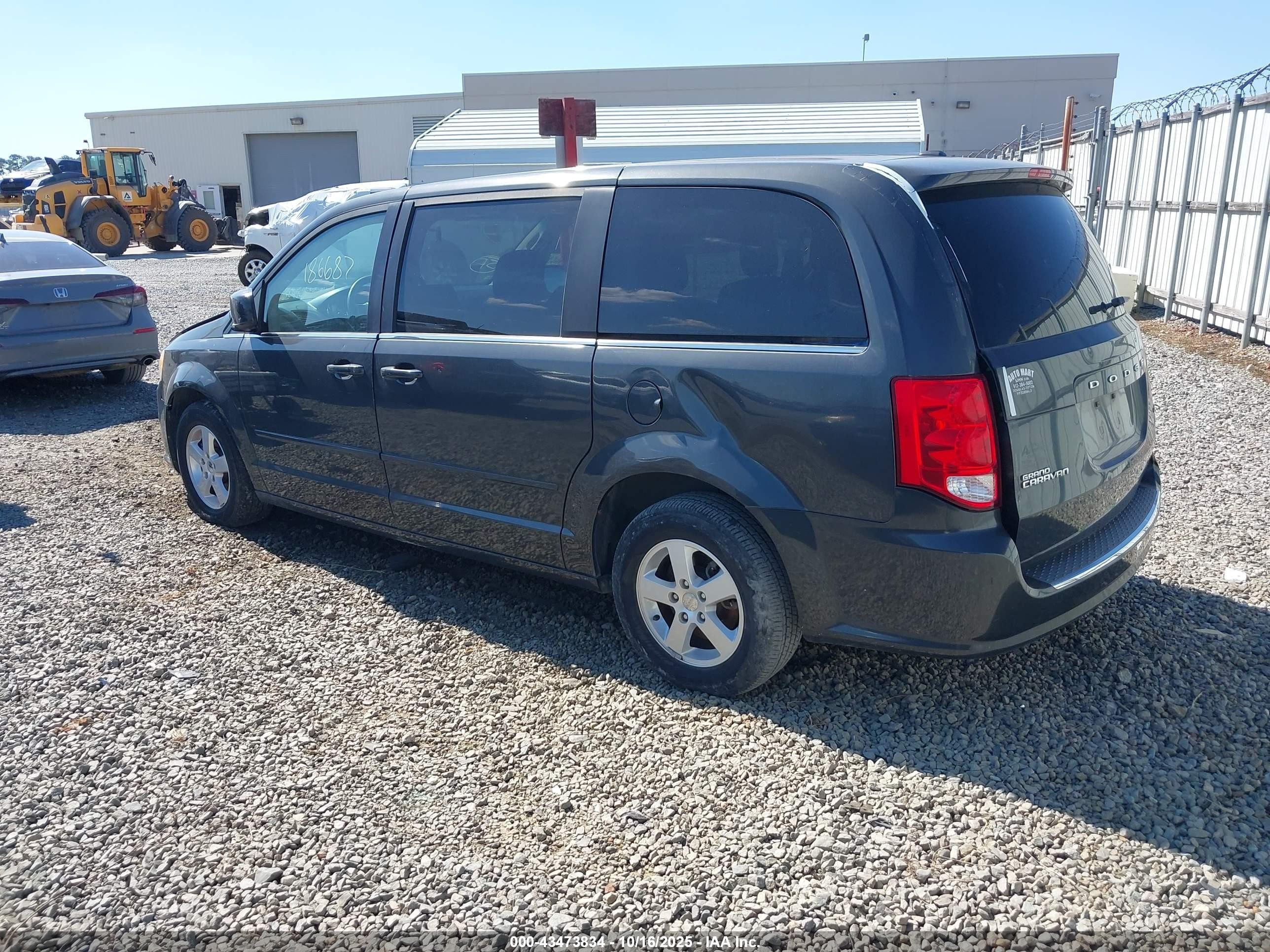 2012 Dodge Grand Caravan Crew Black vin: 2C4RDGDG5CR151700