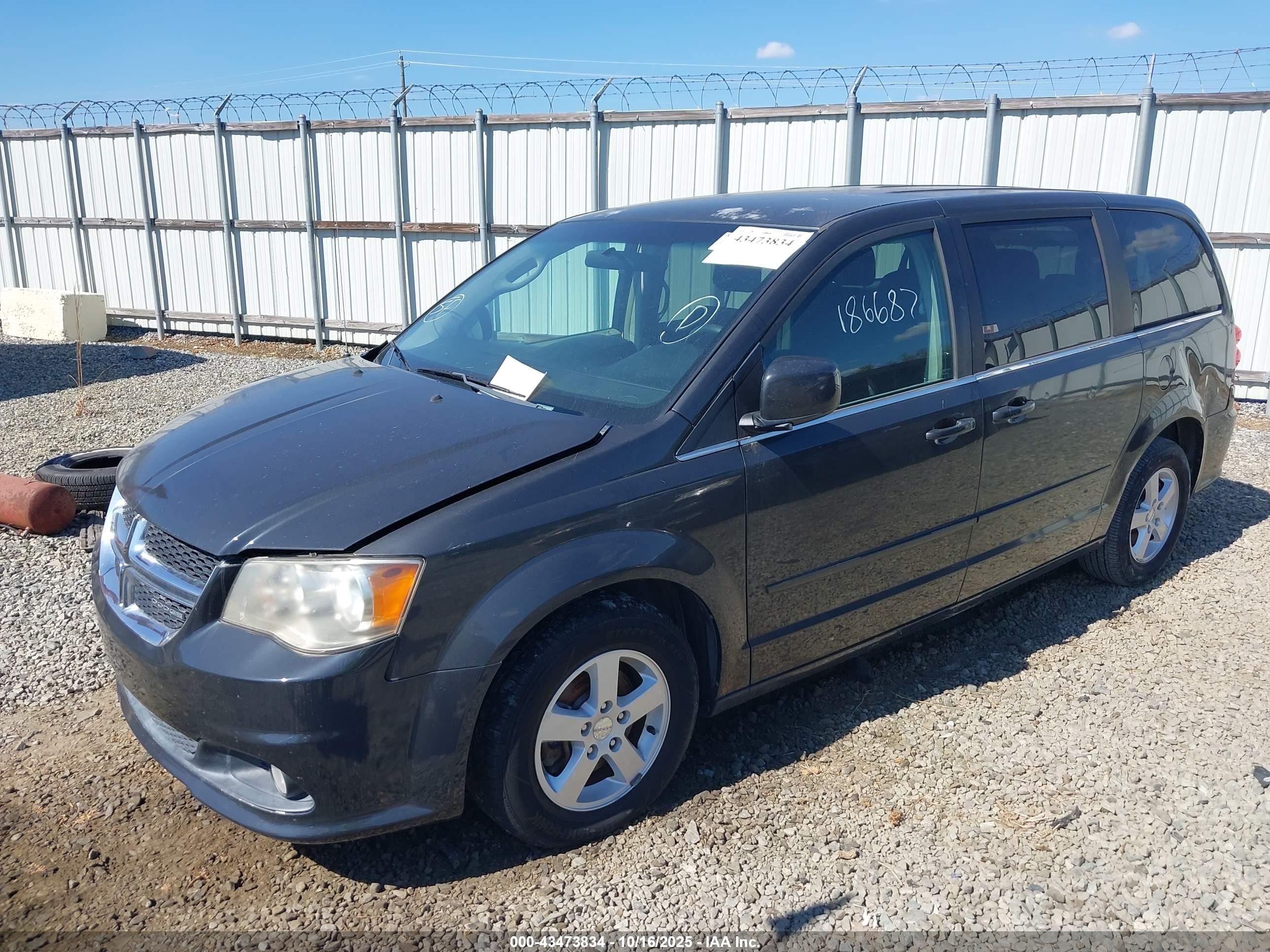 2012 Dodge Grand Caravan Crew Black vin: 2C4RDGDG5CR151700