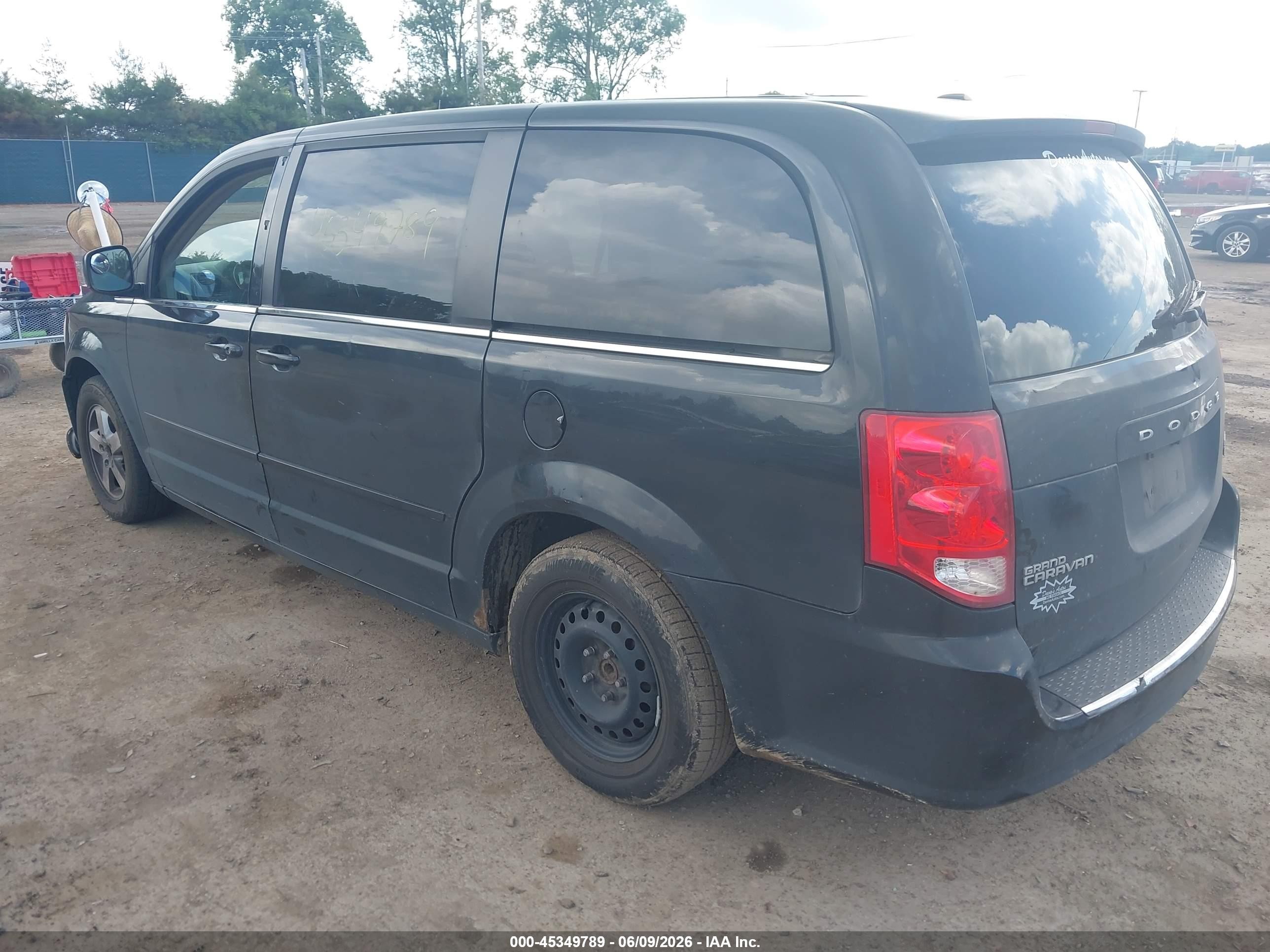 2012 Dodge Grand Caravan Crew Black vin: 2C4RDGDG6CR109794