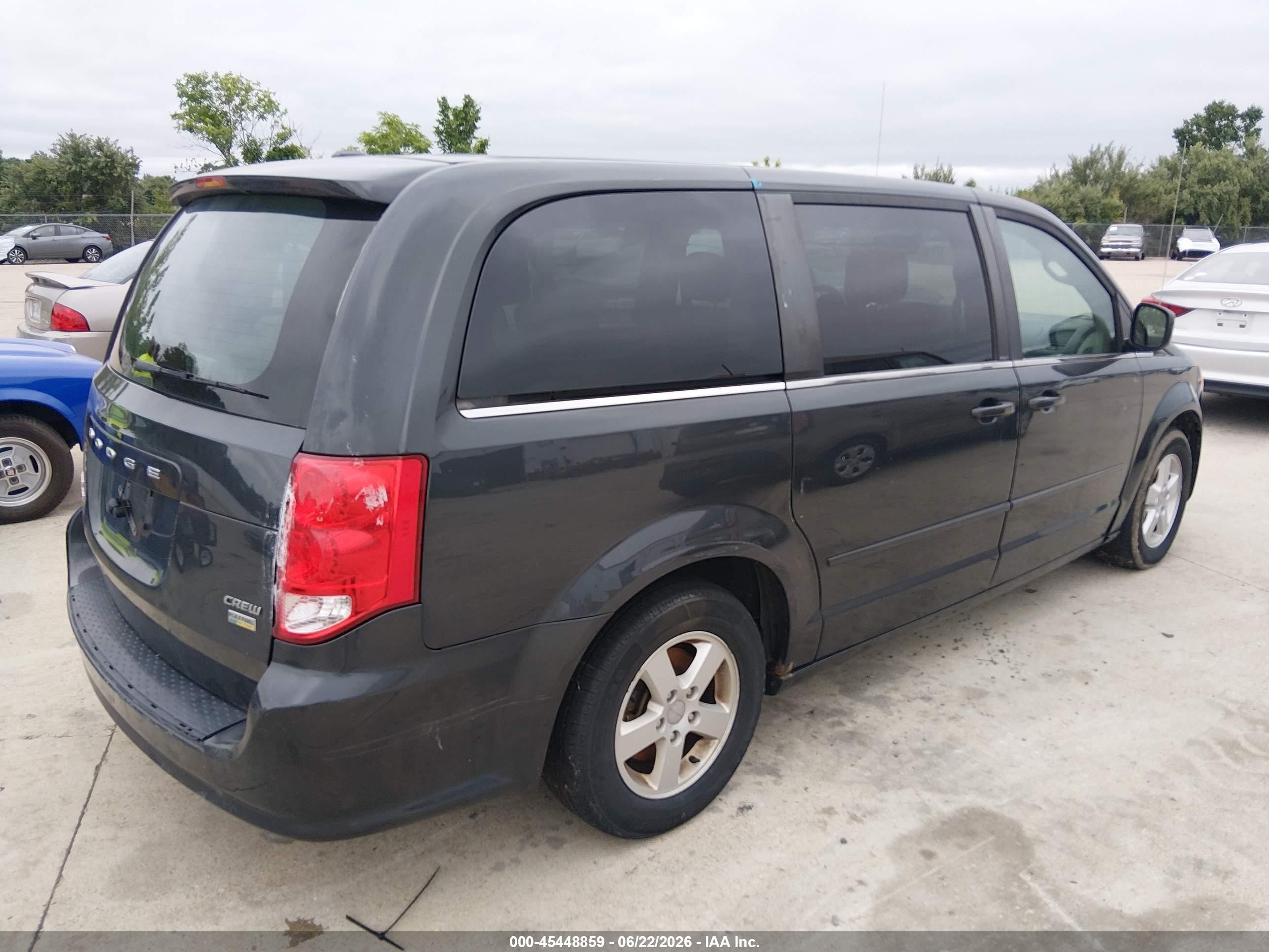 2012 Dodge Grand Caravan Crew Black vin: 2C4RDGDG6CR109813