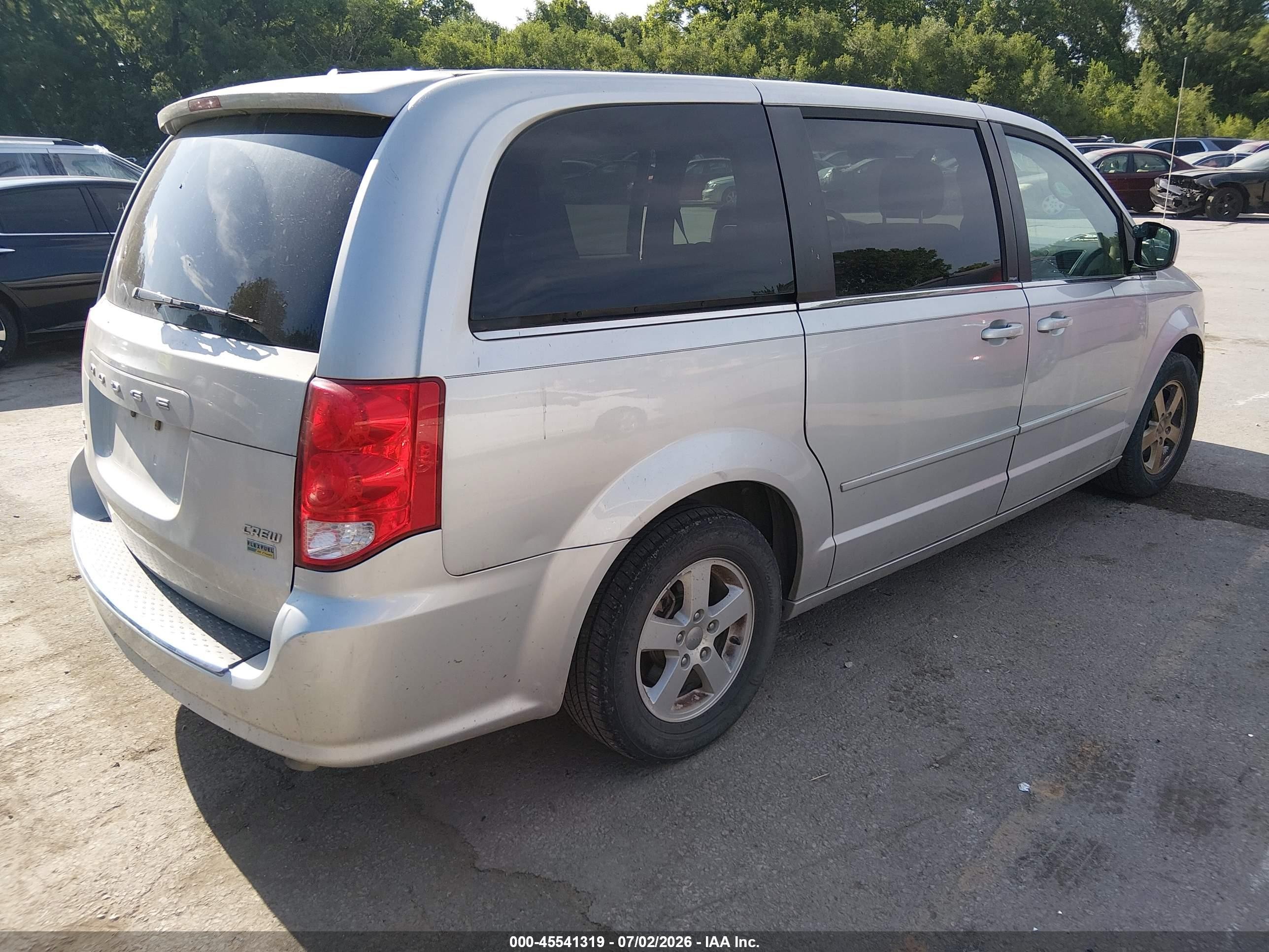 2012 Dodge Grand Caravan Crew Silver vin: 2C4RDGDG6CR198301
