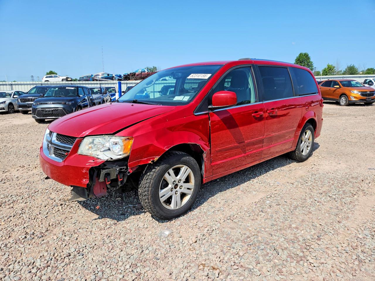 2013 Dodge Grand Caravan Crew Red vin: 2C4RDGDG6DR607446