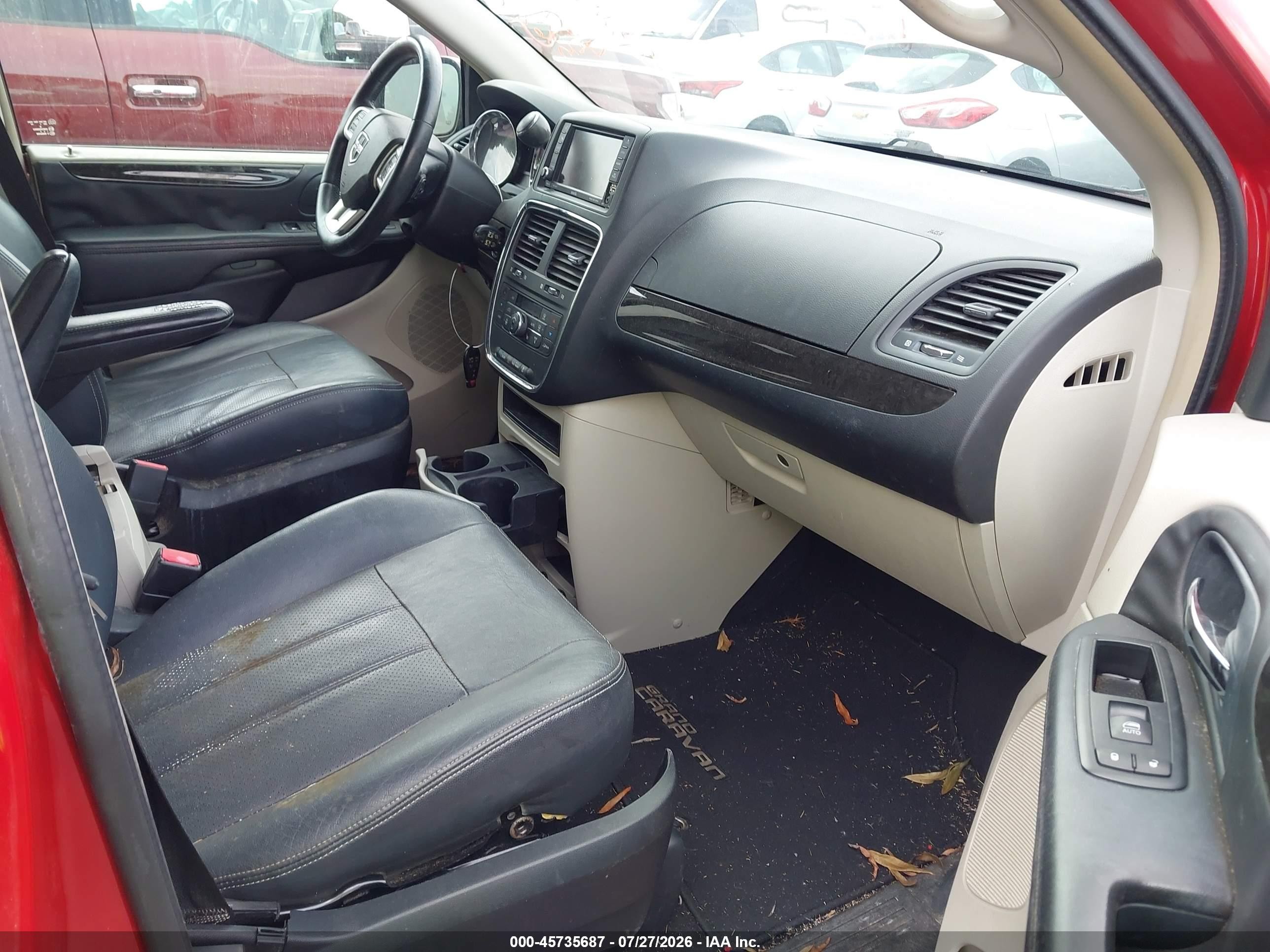 2013 Dodge Grand Caravan Crew Red vin: 2C4RDGDG9DR532581