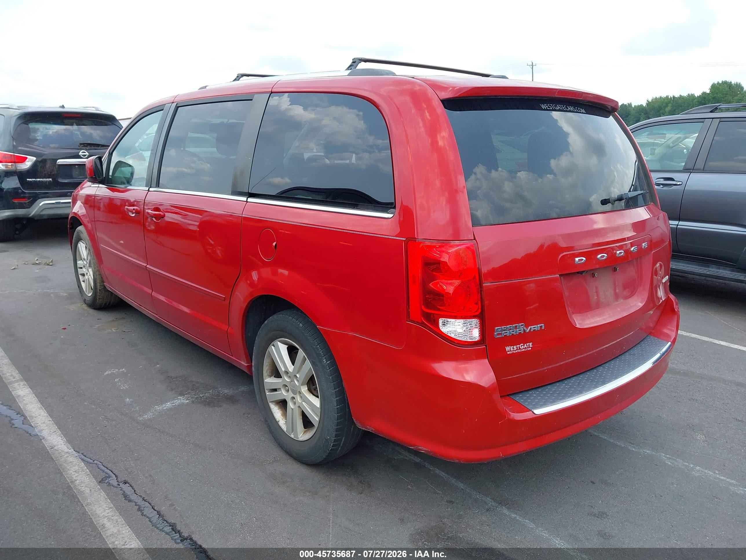 2013 Dodge Grand Caravan Crew Red vin: 2C4RDGDG9DR532581