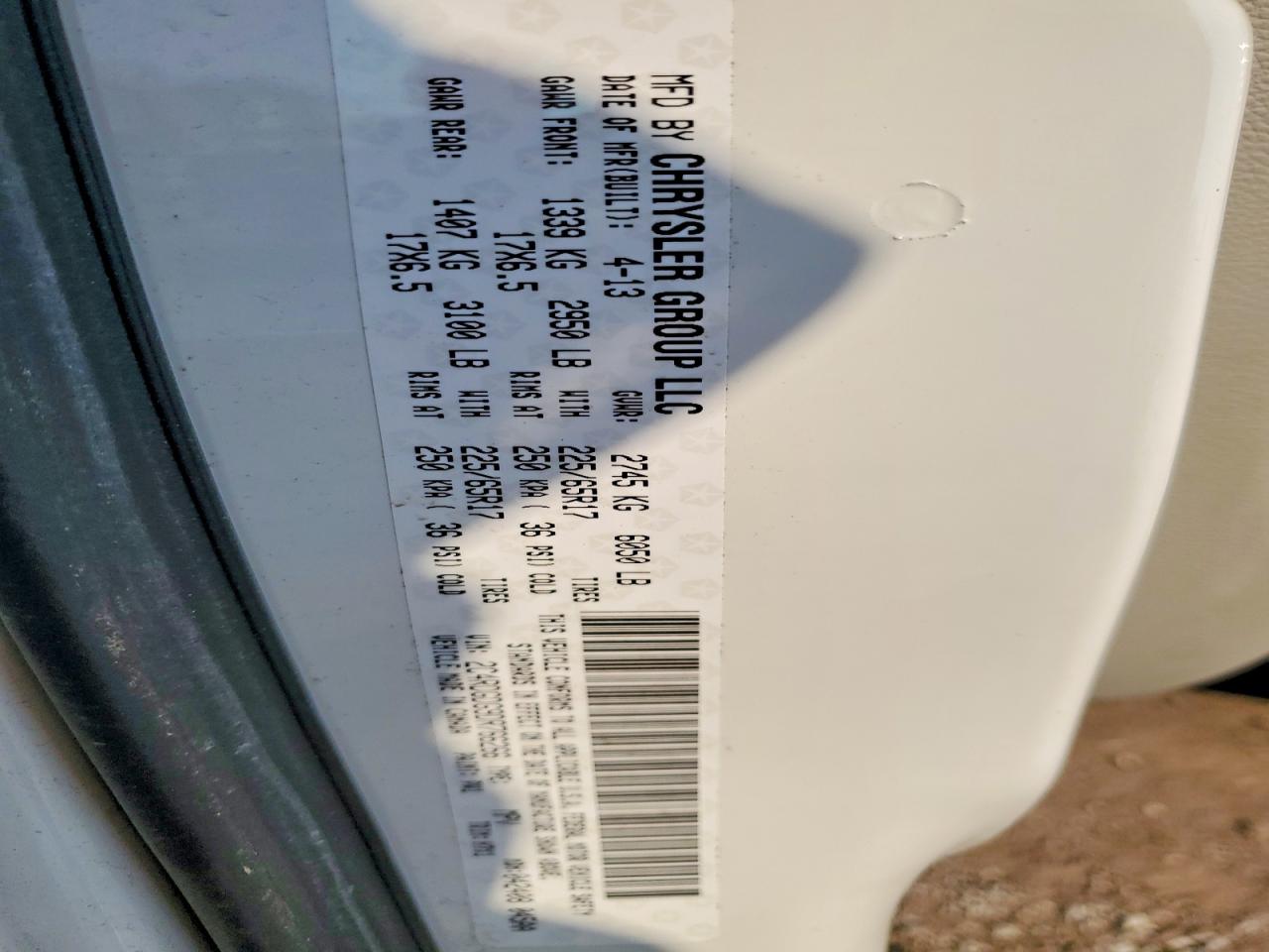 2013 Dodge Grand Caravan Crew White vin: 2C4RDGDG9DR766266