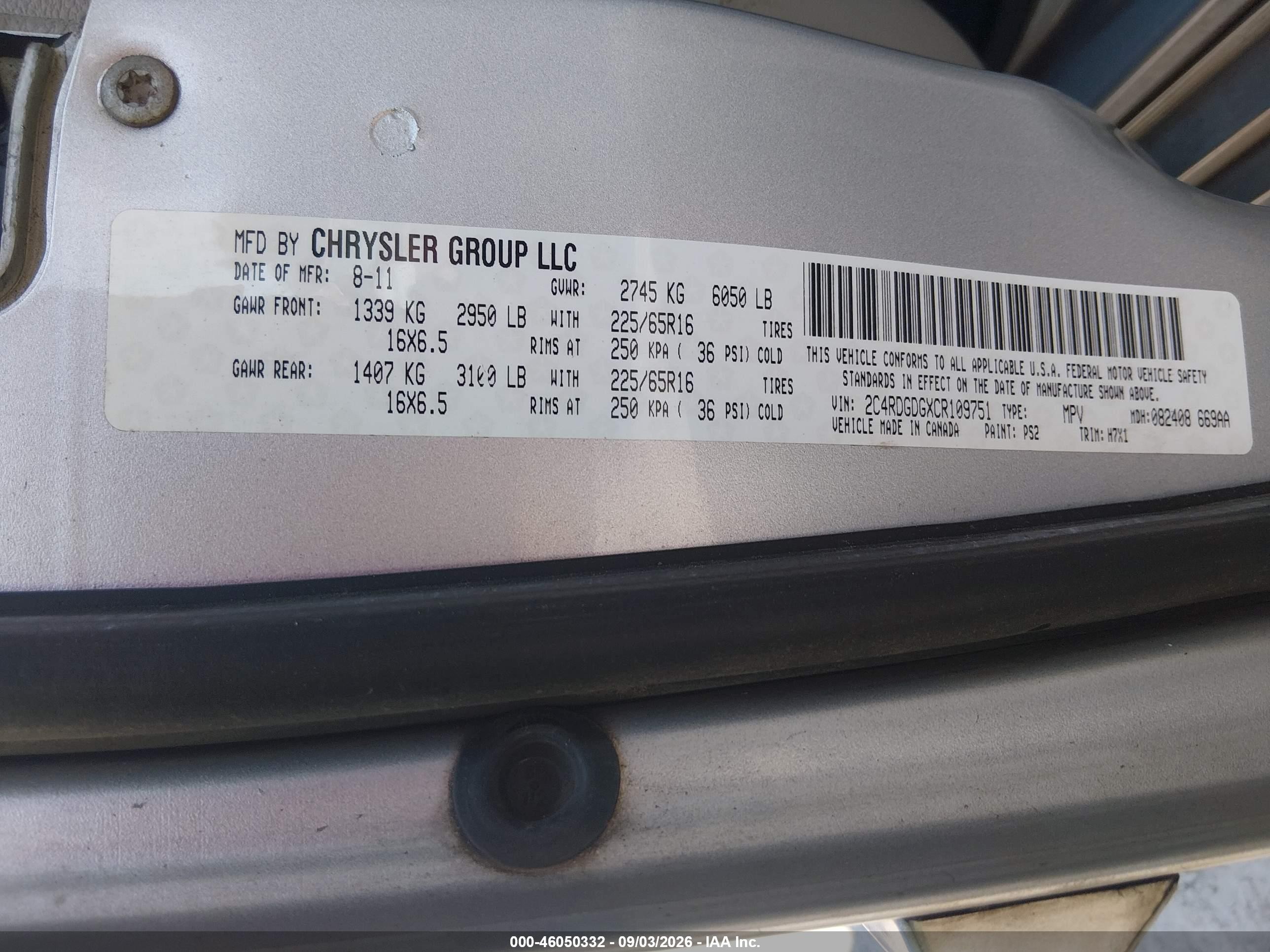 2012 Dodge Grand Caravan Crew Серебряный vin: 2C4RDGDGXCR109751