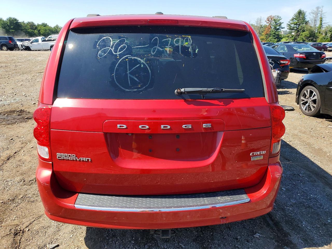 2012 Dodge Grand Caravan Crew Red vin: 2C4RDGDGXCR321694