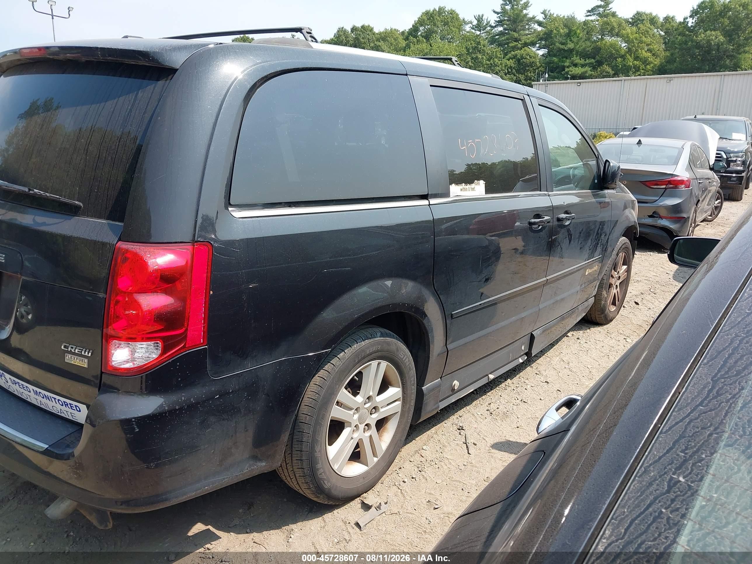 2013 Dodge Grand Caravan Crew Black vin: 2C4RDGDGXDR543671