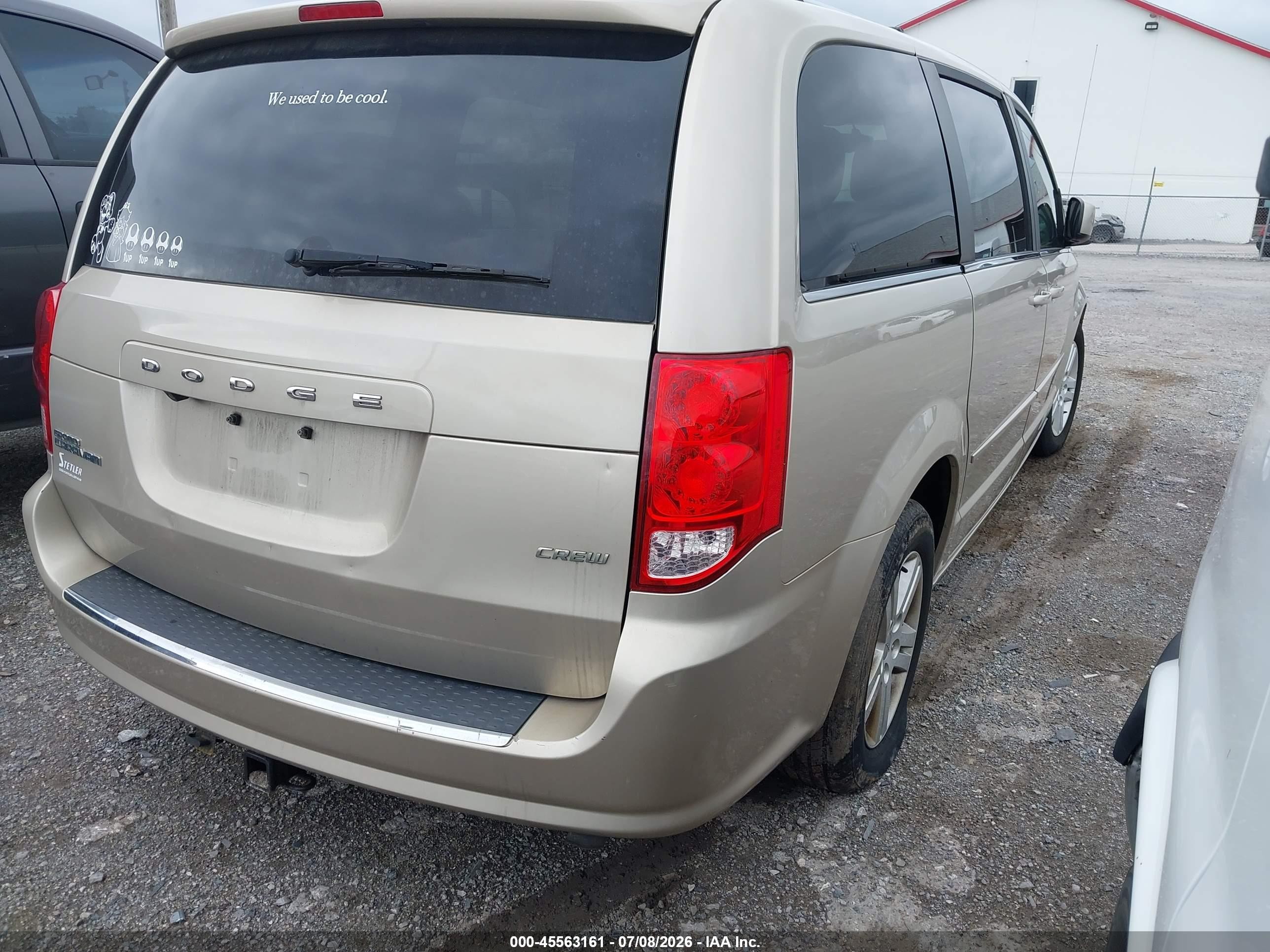 2013 Dodge Grand Caravan Crew Золотой vin: 2C4RDGDGXDR566920