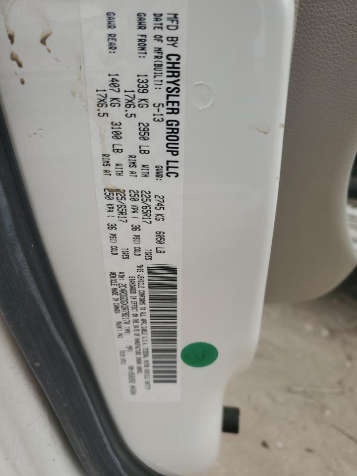 2013 Dodge Grand Caravan Crew White vin: 2C4RDGDGXDR782170