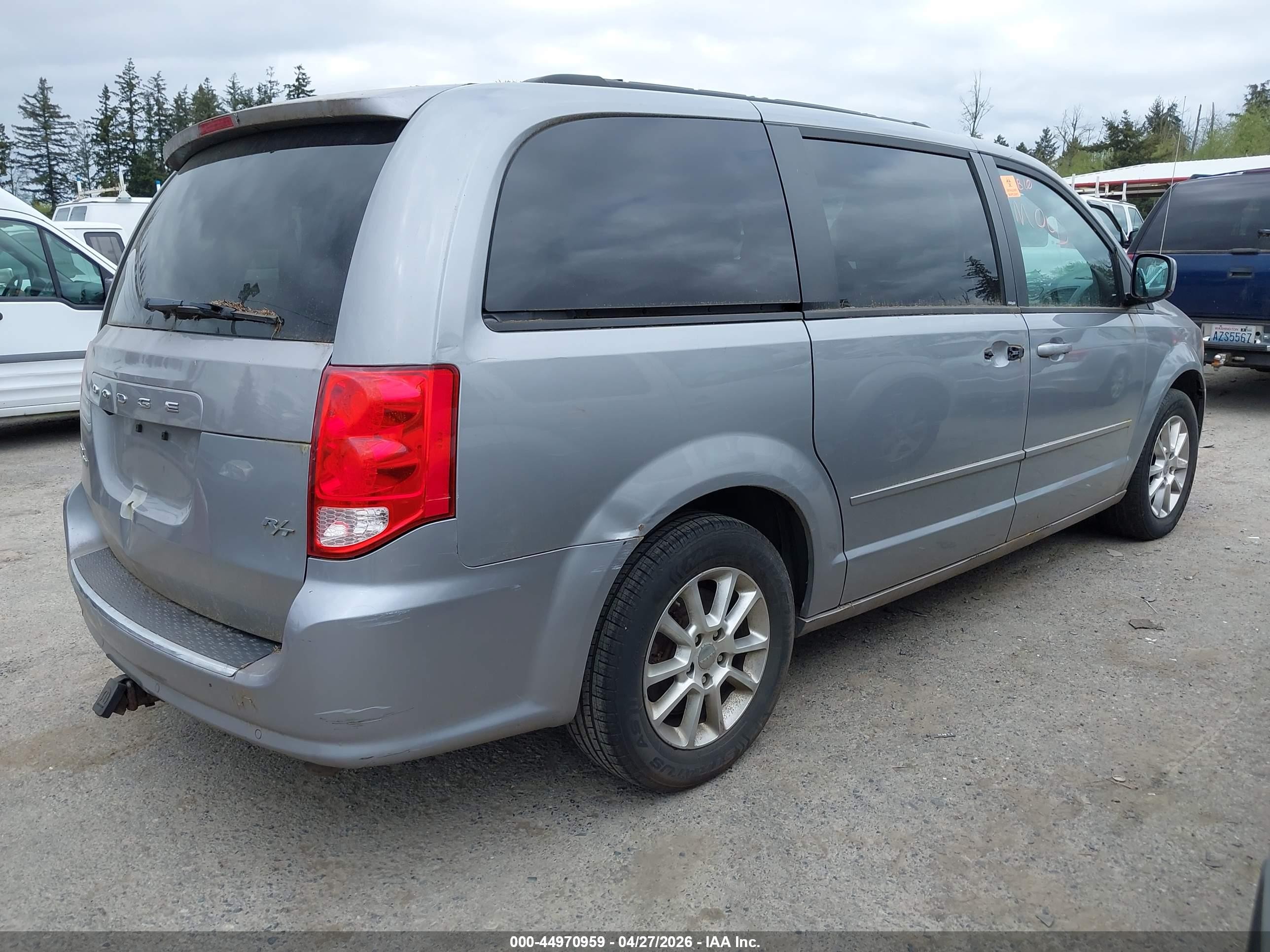 2013 Dodge Grand Caravan R/t Silver vin: 2C4RDGEG0DR546545