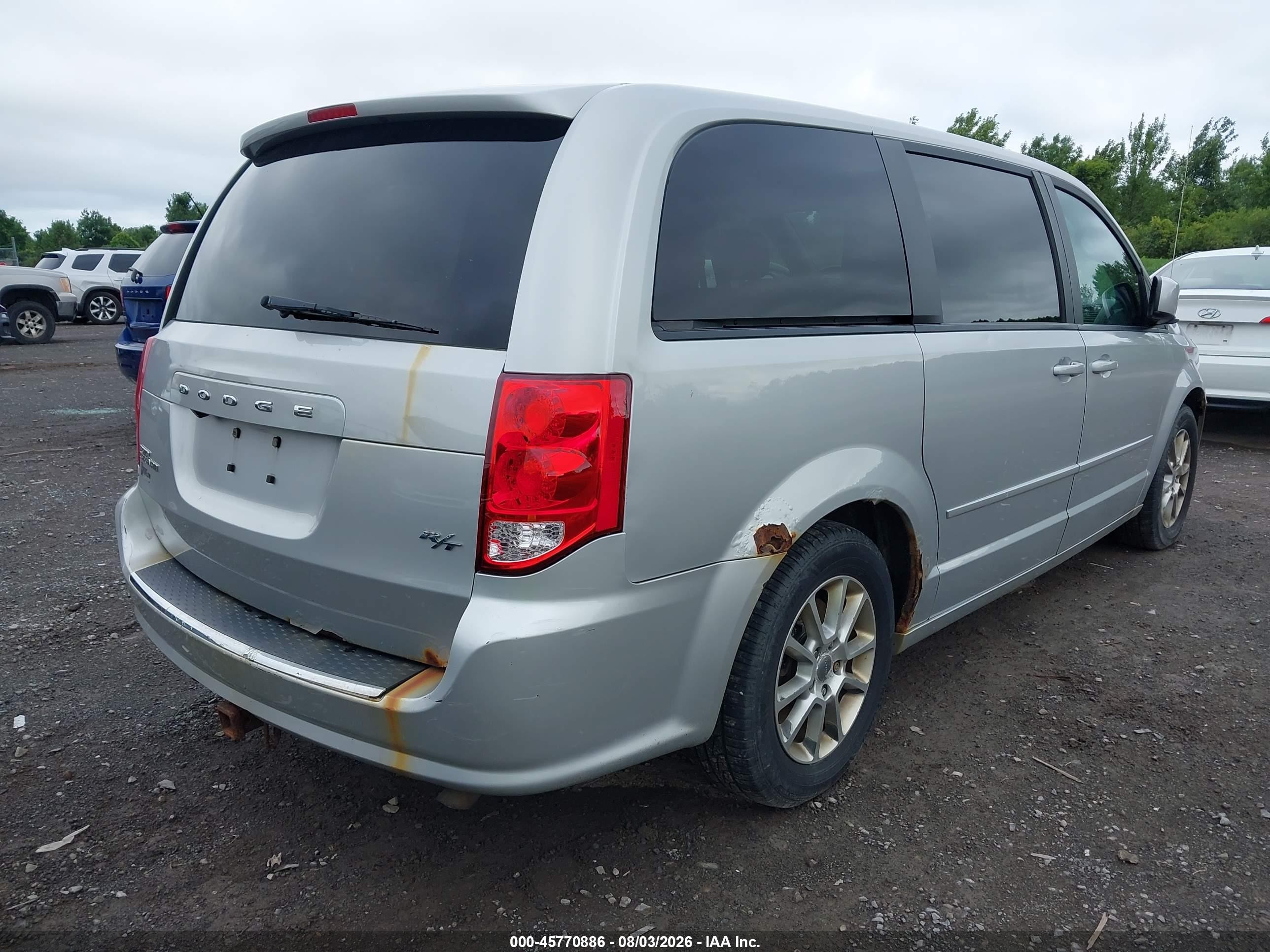 2012 Dodge Grand Caravan R/t Silver vin: 2C4RDGEG2CR143097