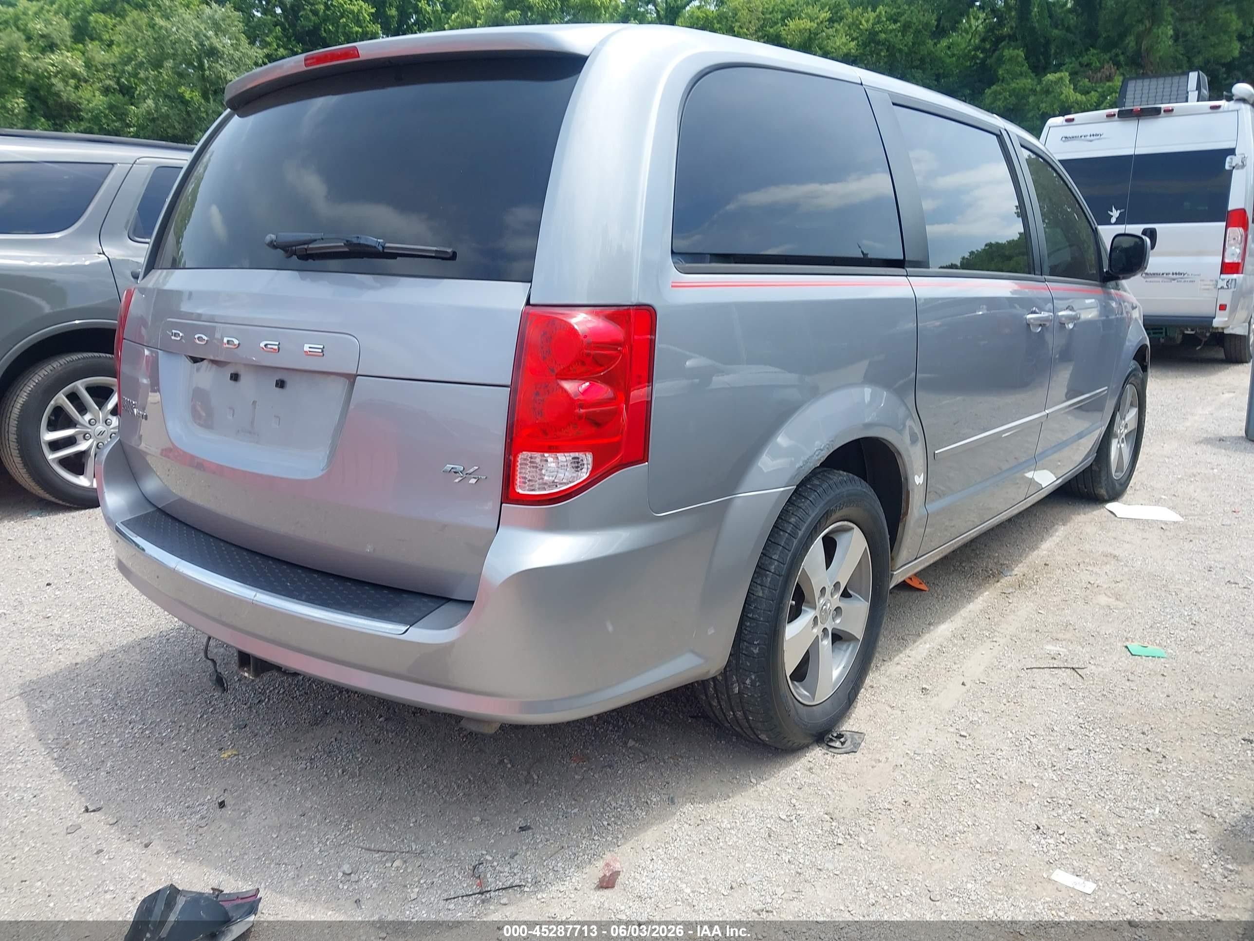 2014 Dodge Grand Caravan R/t Gray vin: 2C4RDGEG2ER104447