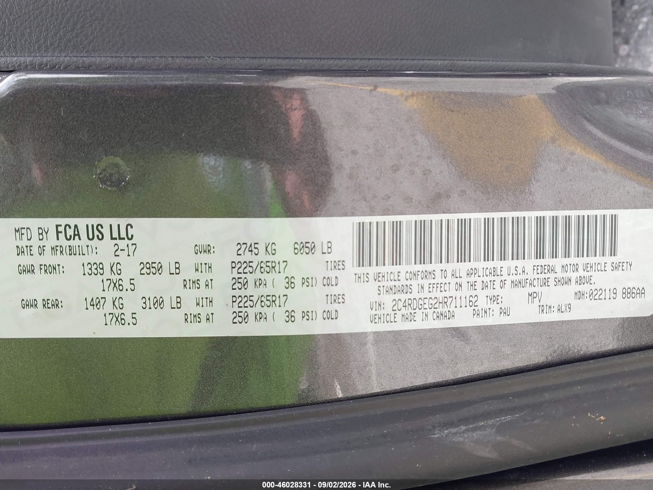 2017 Dodge Grand Caravan Gt Gray vin: 2C4RDGEG2HR711162