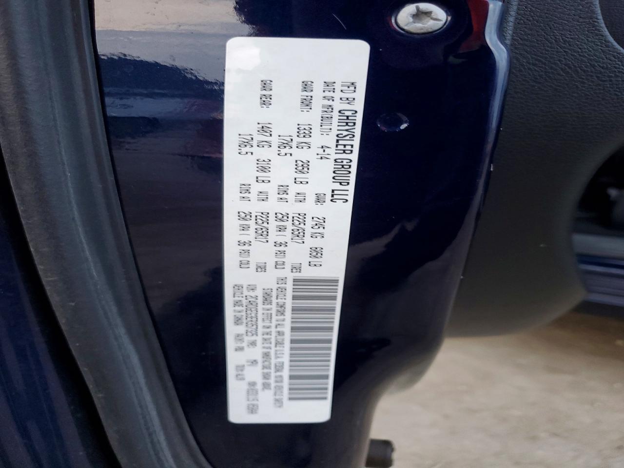 2014 Dodge Grand Caravan R/t Blue vin: 2C4RDGEG3ER357325