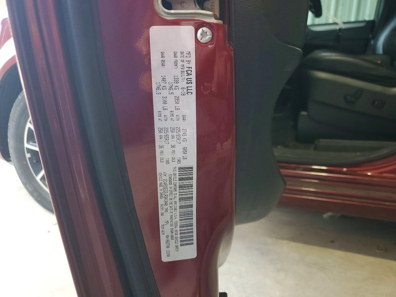 2018 Dodge Grand Caravan Gt Burgundy vin: 2C4RDGEG3JR341040