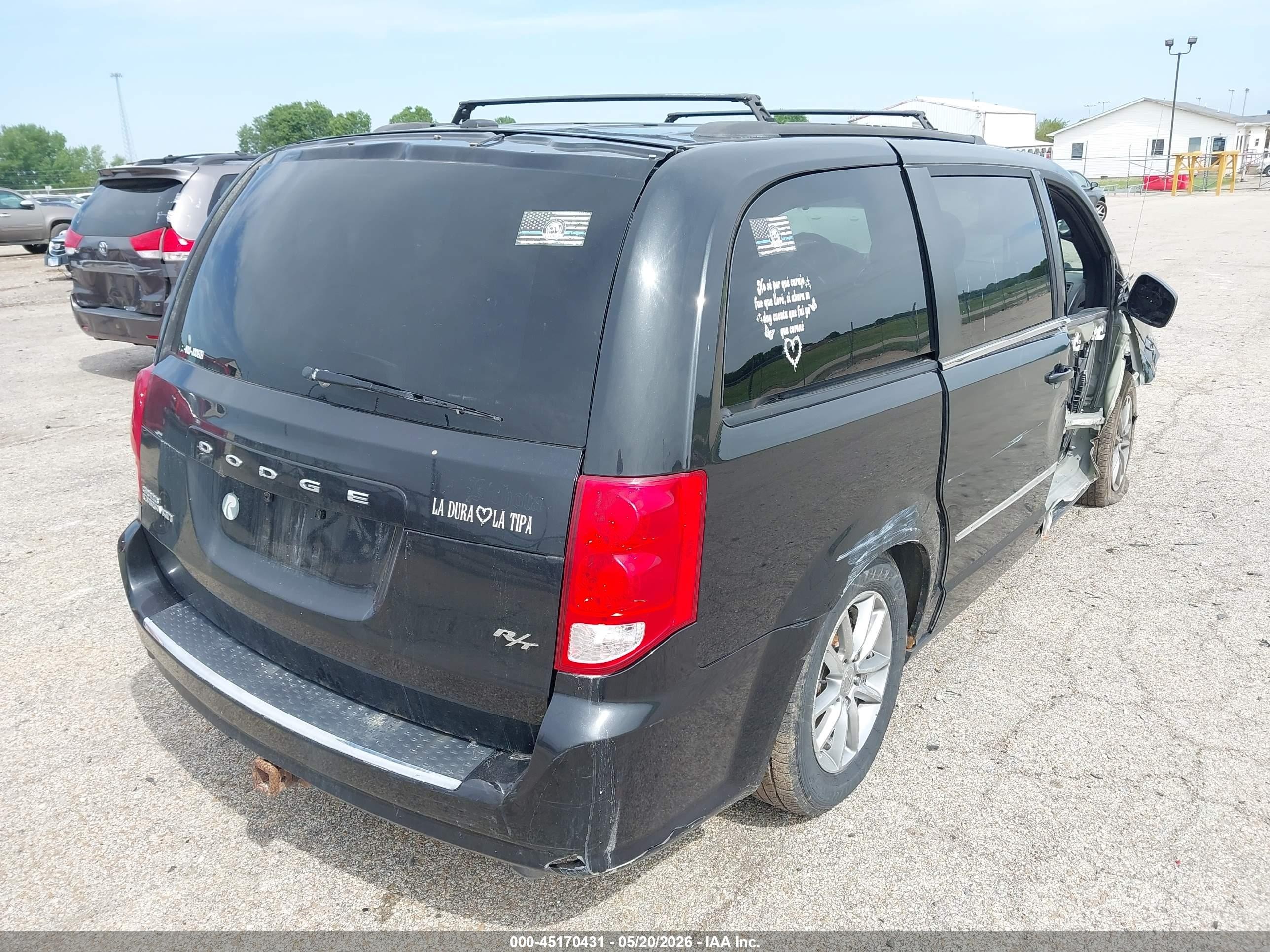 2014 Dodge Grand Caravan R/t Black vin: 2C4RDGEG6ER309558