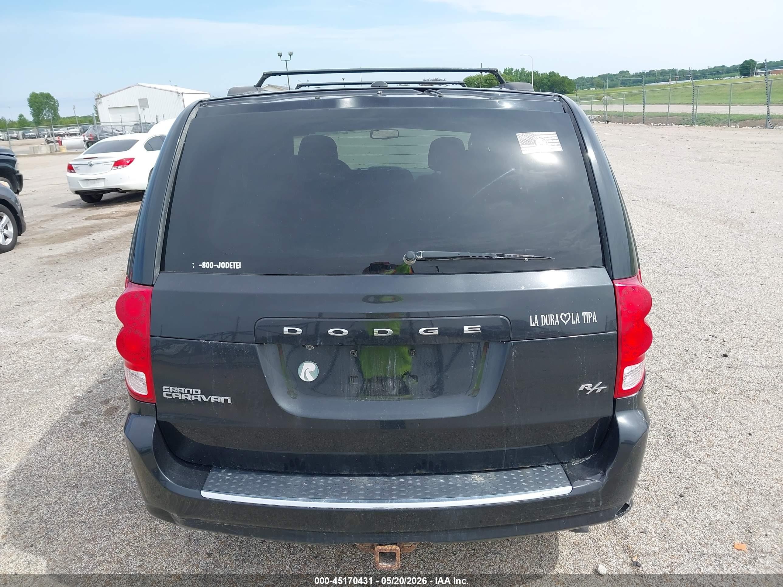 2014 Dodge Grand Caravan R/t Black vin: 2C4RDGEG6ER309558
