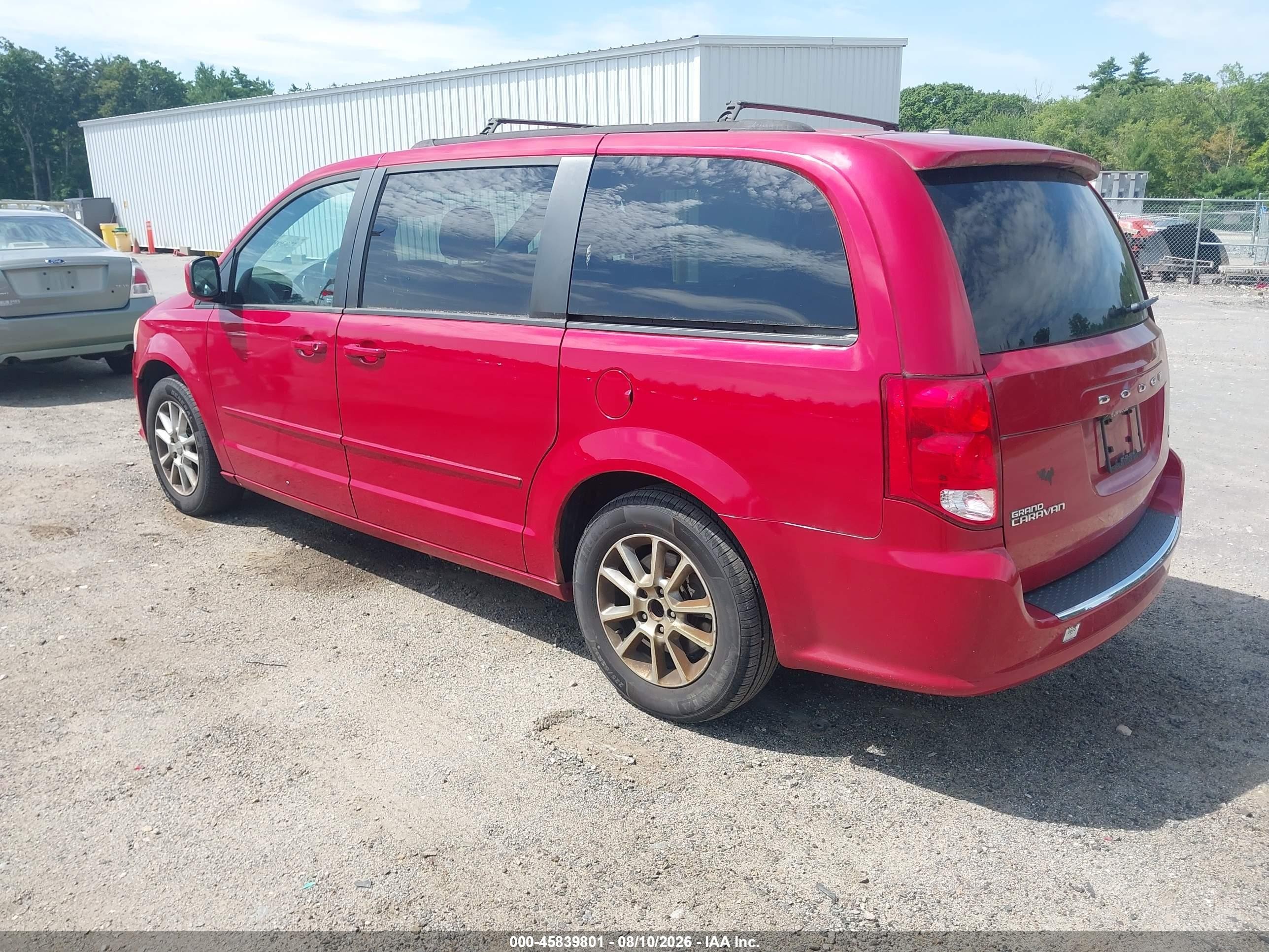 2013 Dodge Grand Caravan R/t Red vin: 2C4RDGEG7DR518161