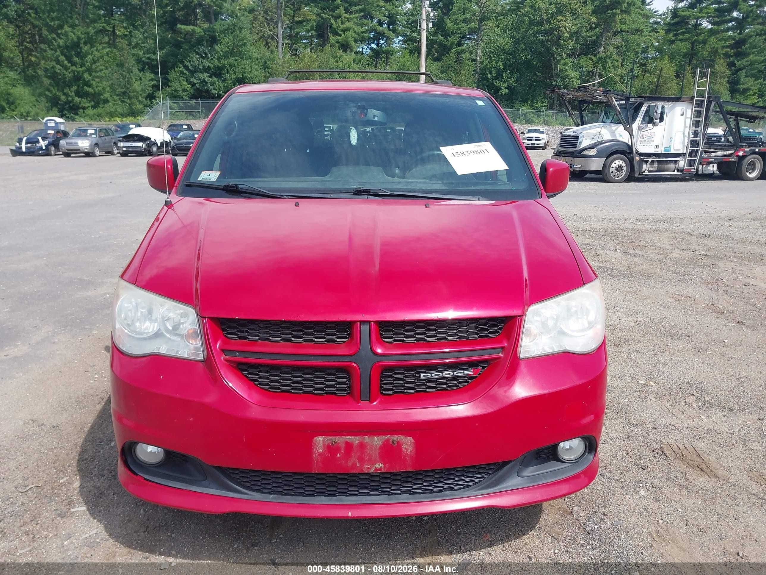 2013 Dodge Grand Caravan R/t Red vin: 2C4RDGEG7DR518161