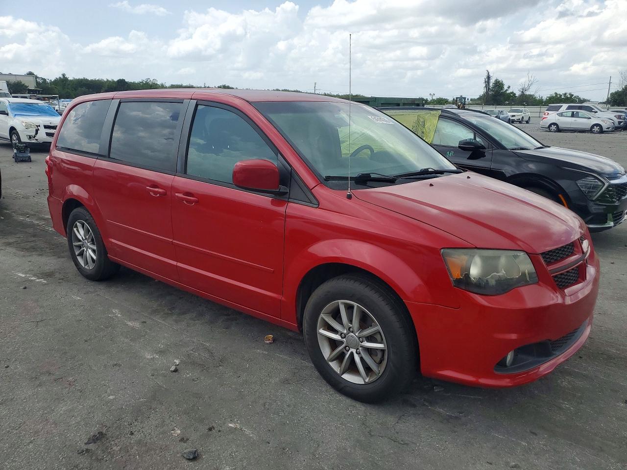 2014 Dodge Grand Caravan R Красный vin: 2C4RDGEG7ER337451