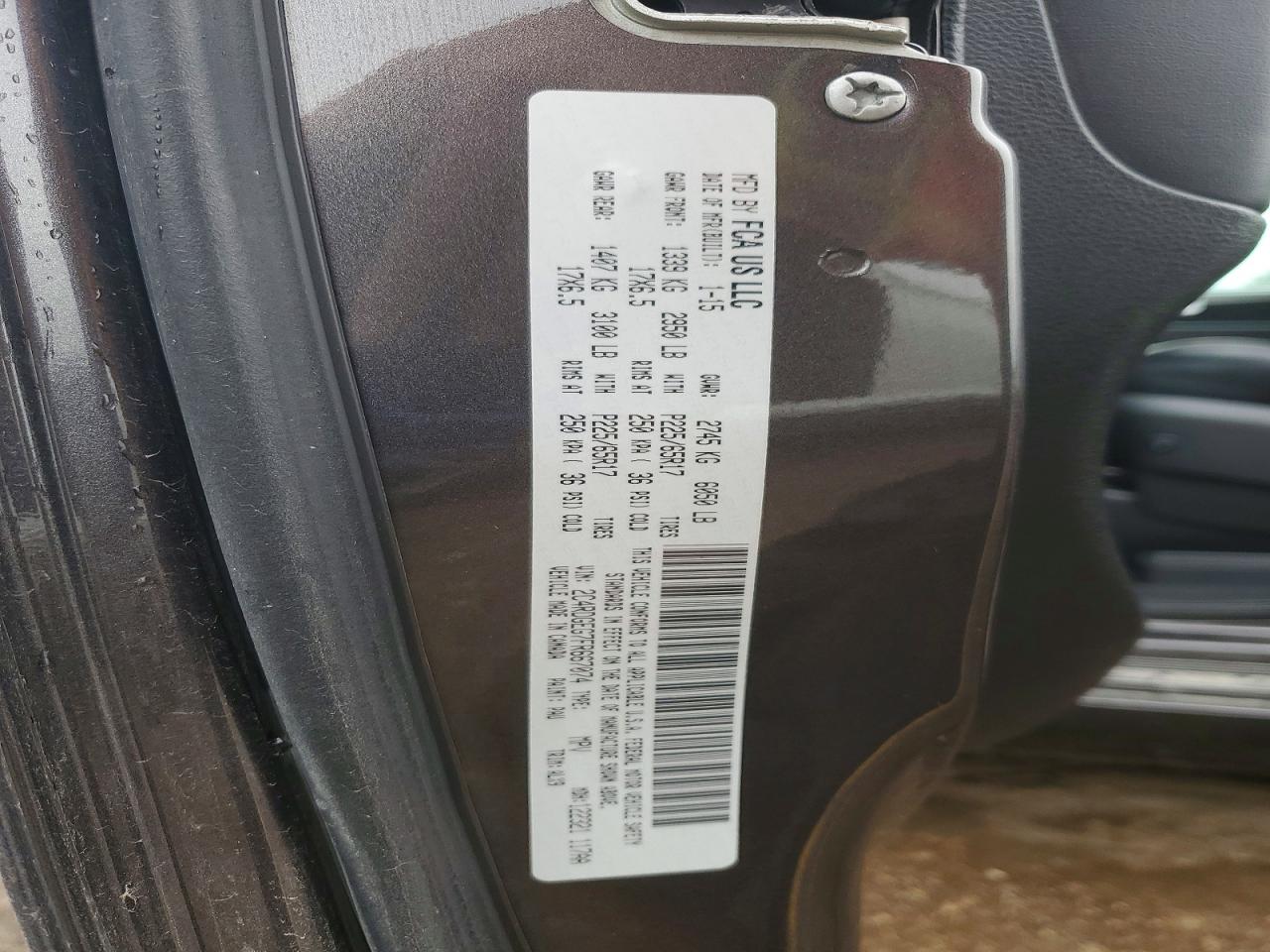 2015 Dodge Grand Caravan R/t Charcoal vin: 2C4RDGEG7FR667074