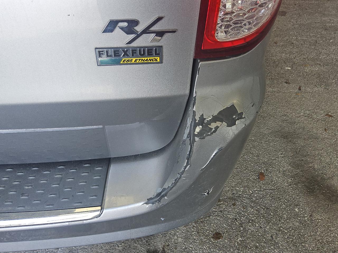 2016 Dodge Grand Caravan R/t Silver vin: 2C4RDGEG7GR320362 Damage: Rear Bumper/Cover, Previous Repair, Substandard Repair