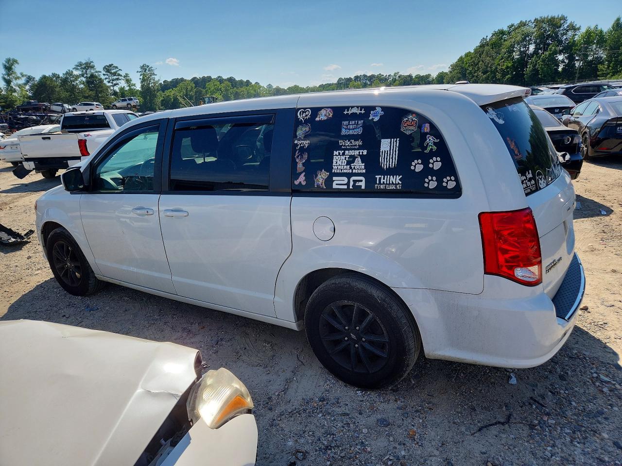 2020 Dodge Grand Caravan Gt White vin: 2C4RDGEG7LR189332