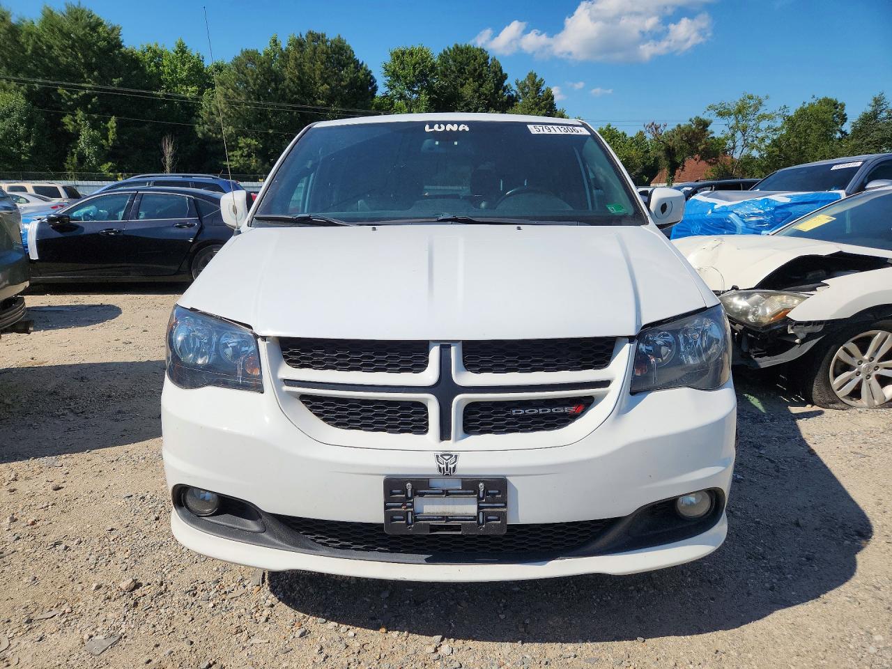 2020 Dodge Grand Caravan Gt White vin: 2C4RDGEG7LR189332
