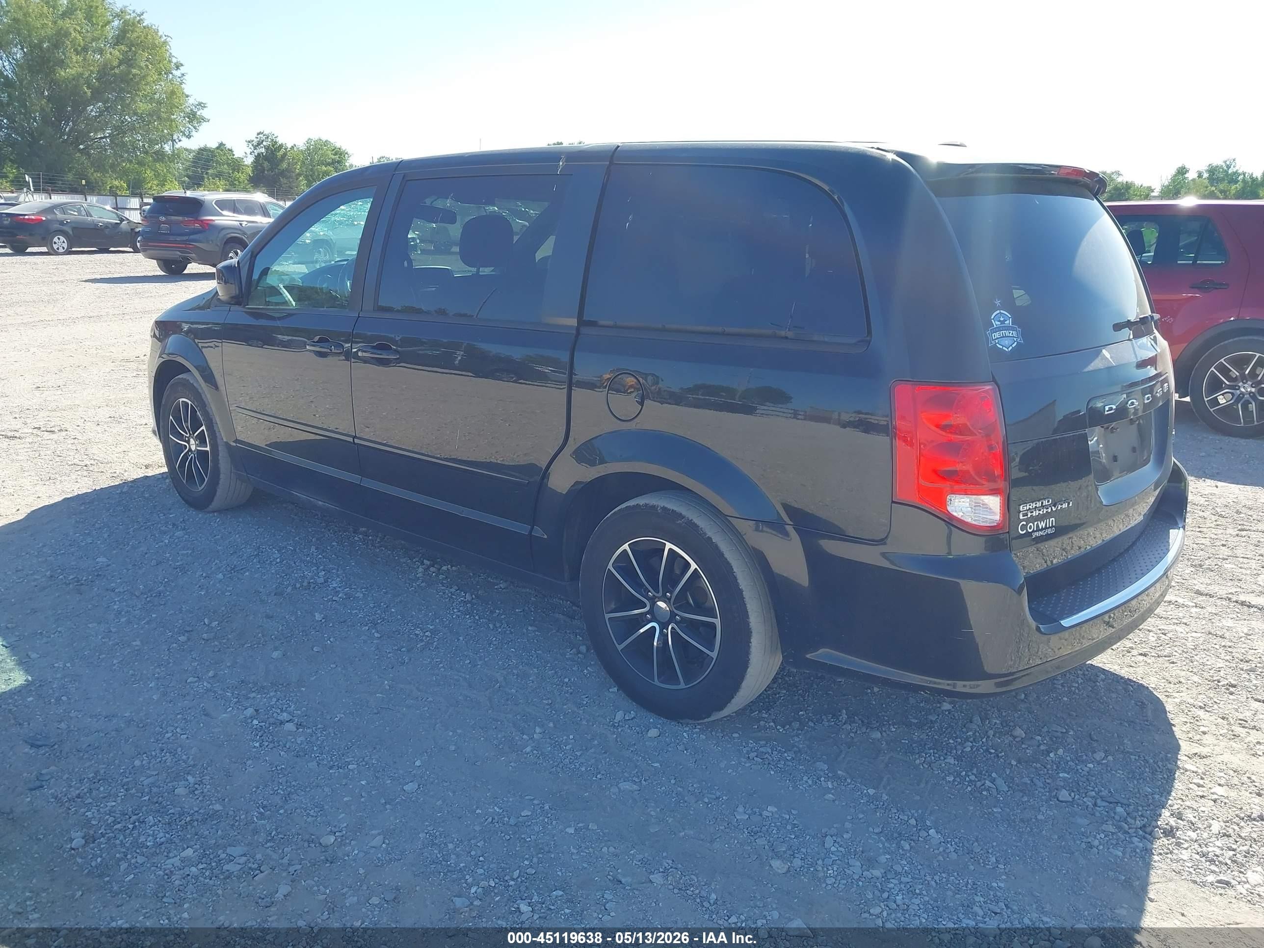 2016 Dodge Grand Caravan R/t Черный vin: 2C4RDGEG8GR124768