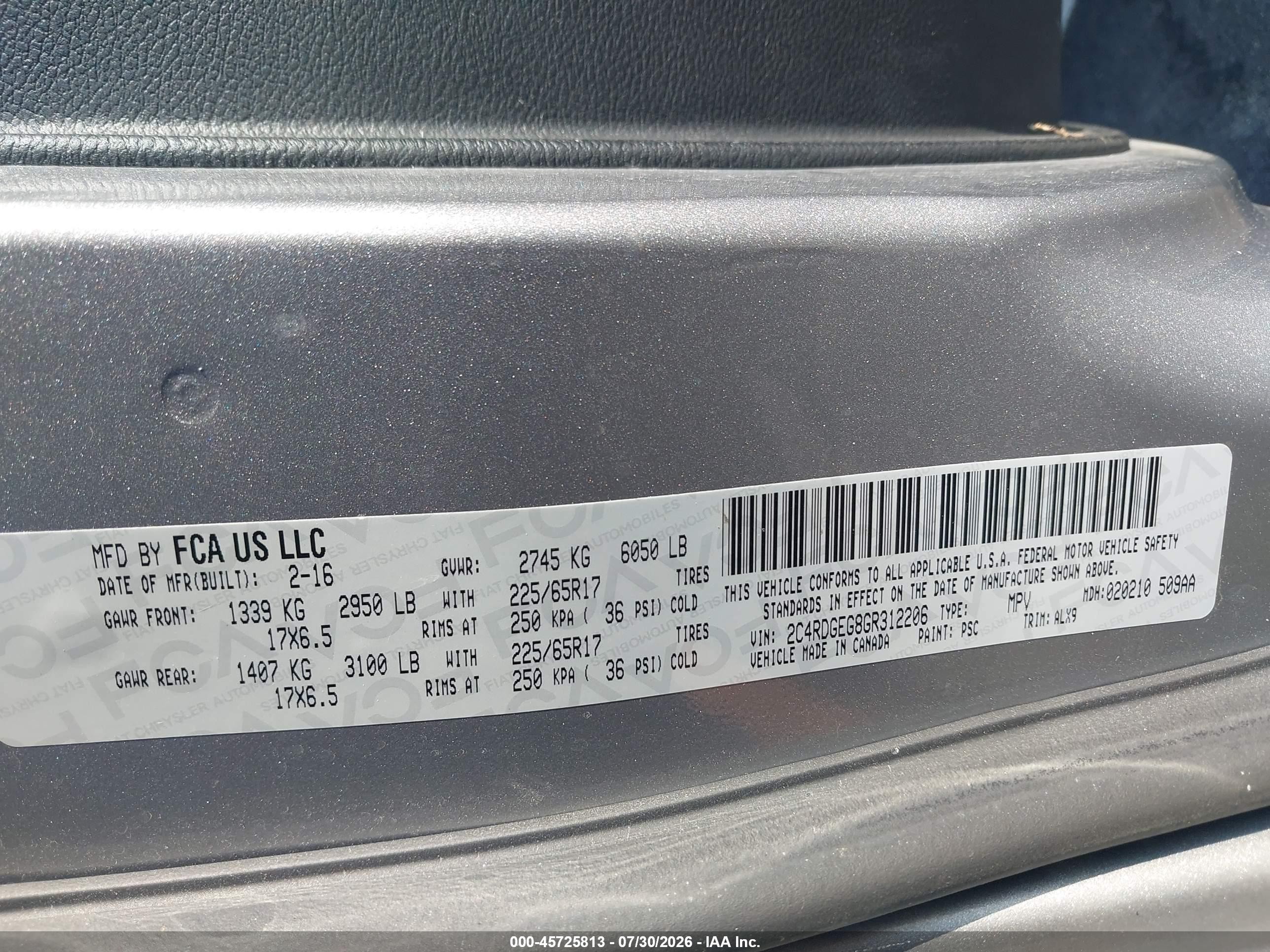 2016 Dodge Grand Caravan R/t Silver vin: 2C4RDGEG8GR312206
