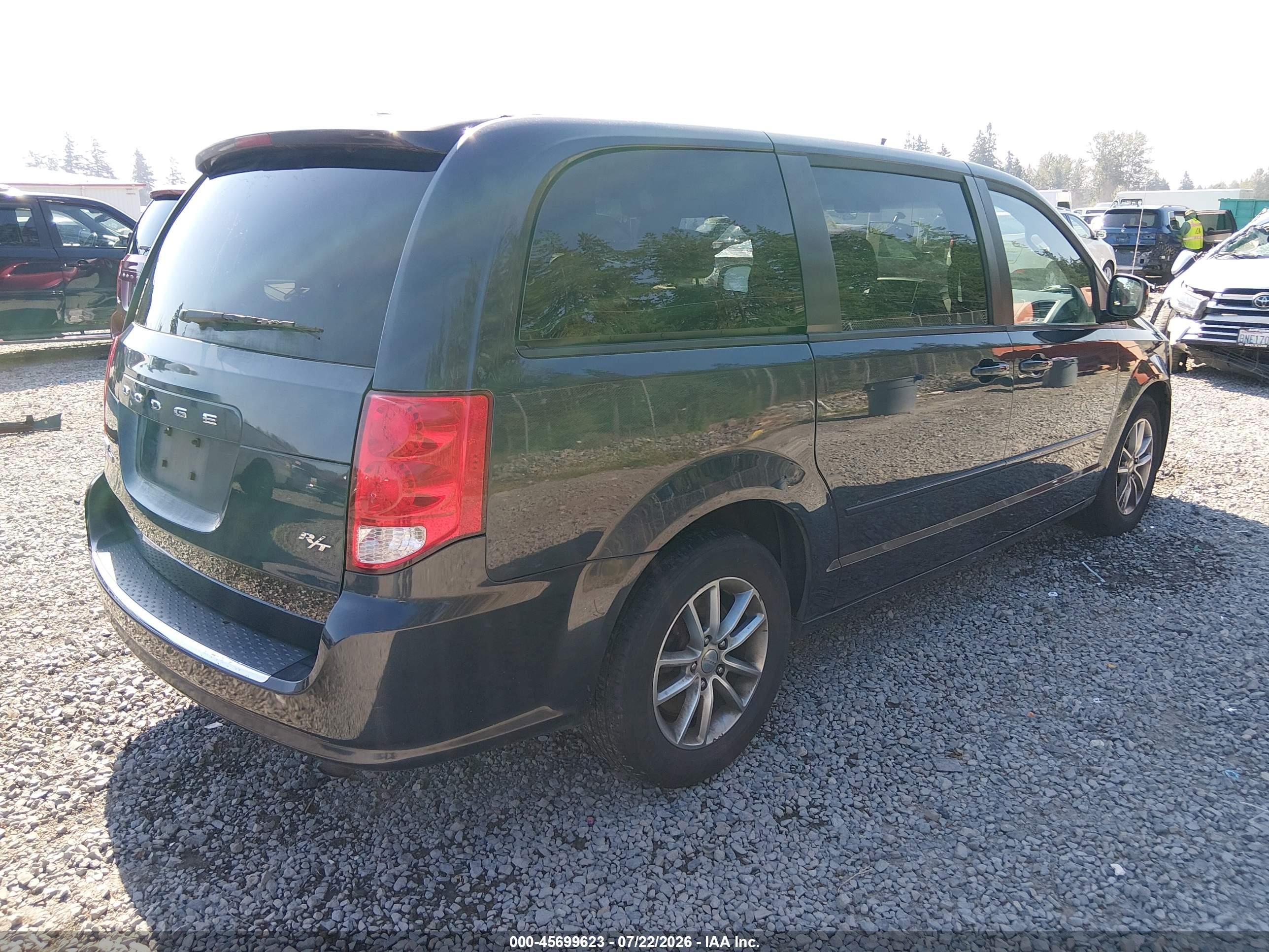 2014 Dodge Grand Caravan R/t Black vin: 2C4RDGEGXER462329