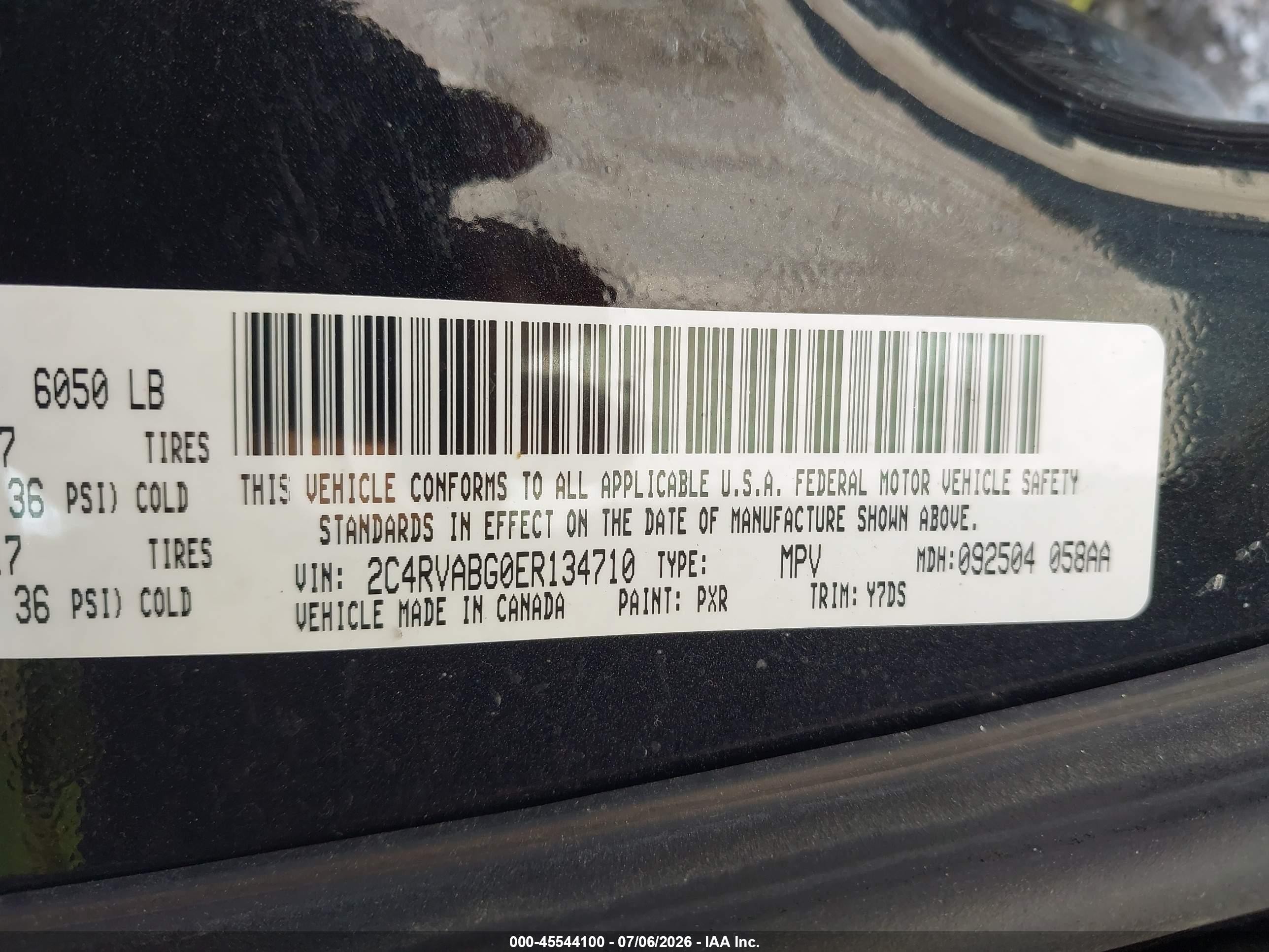 2014 Volkswagen Routan Se Black vin: 2C4RVABG0ER134710