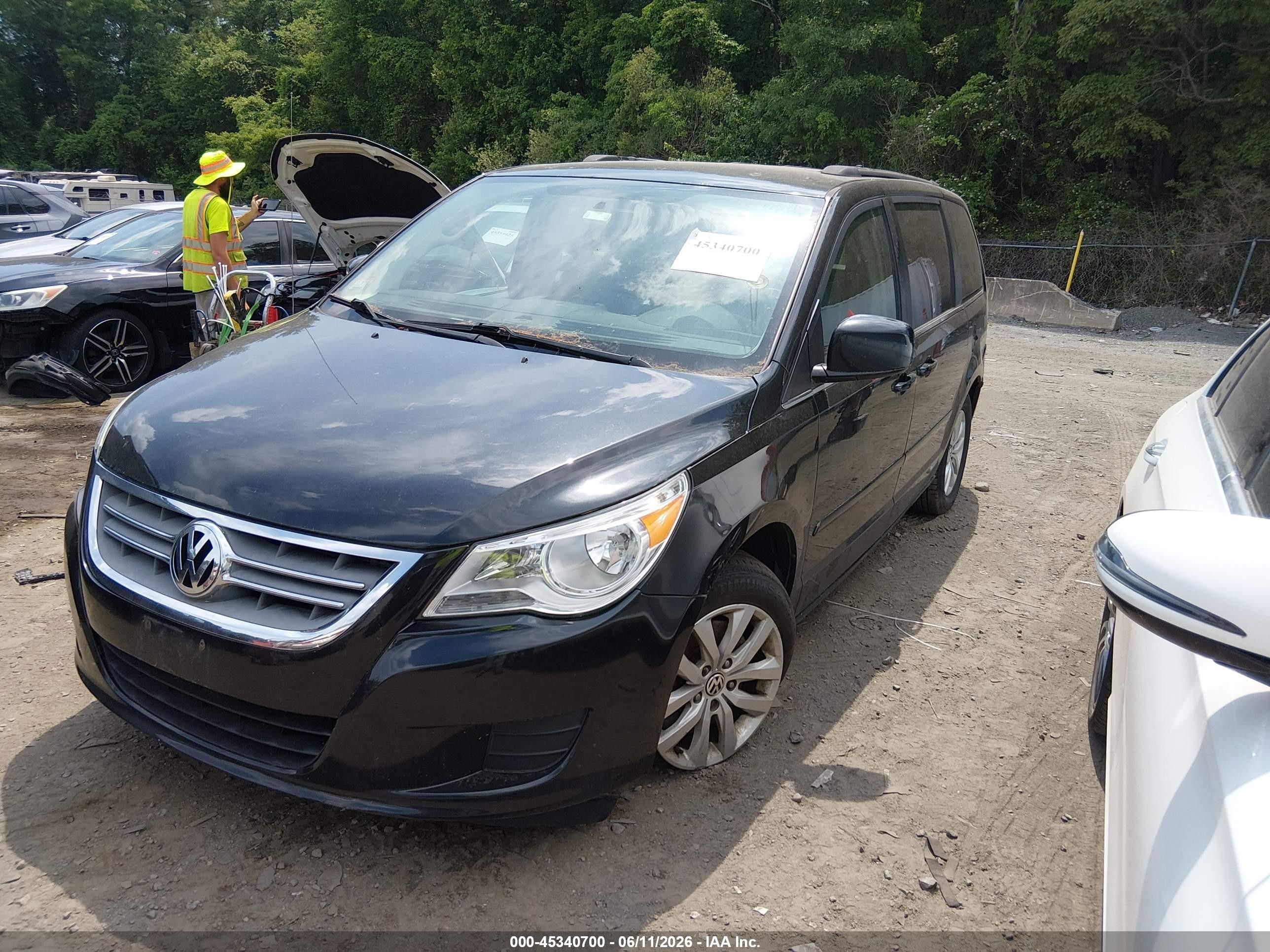 2012 Volkswagen Routan Se Black vin: 2C4RVABG1CR355133