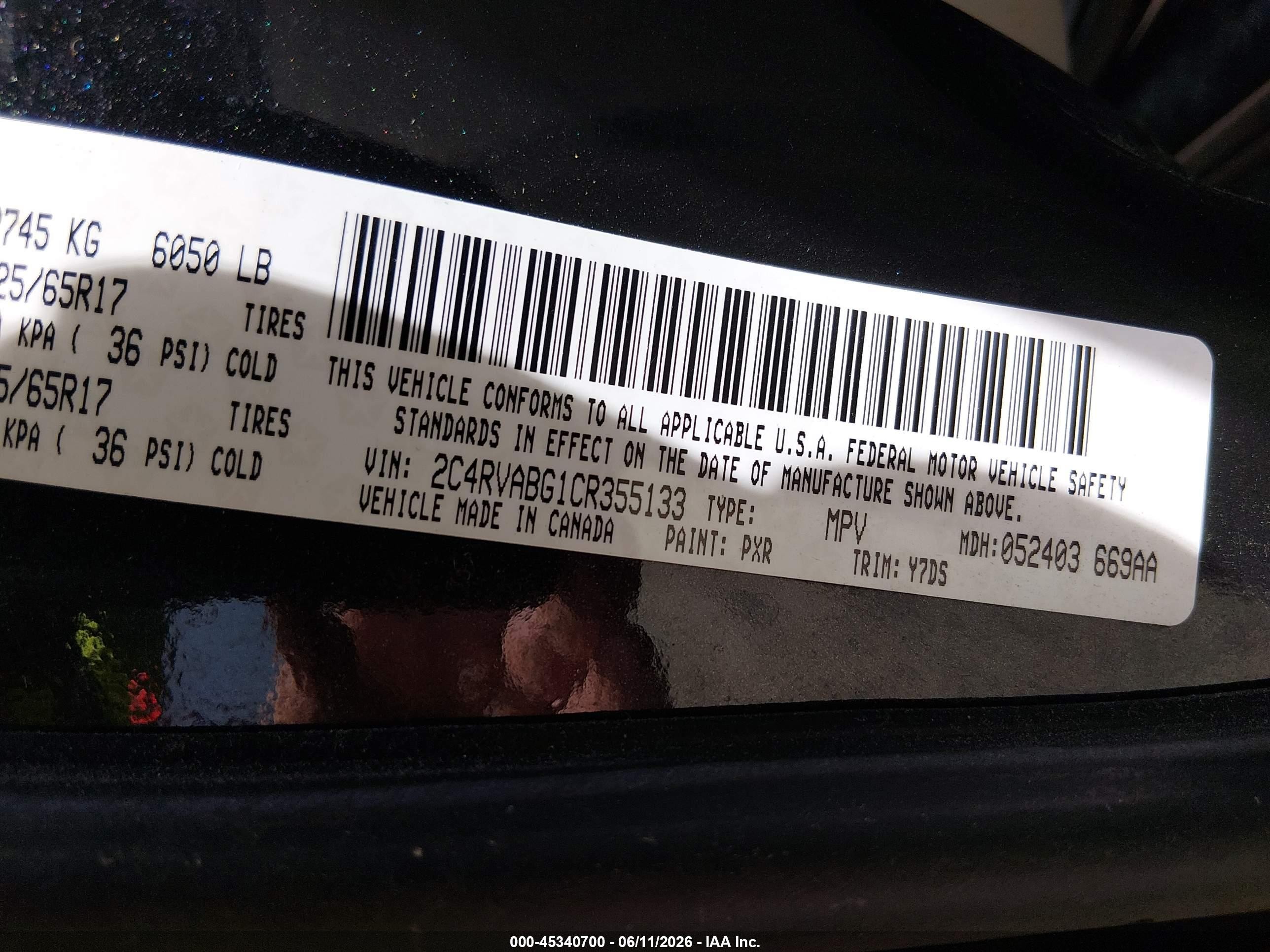 2012 Volkswagen Routan Se Black vin: 2C4RVABG1CR355133