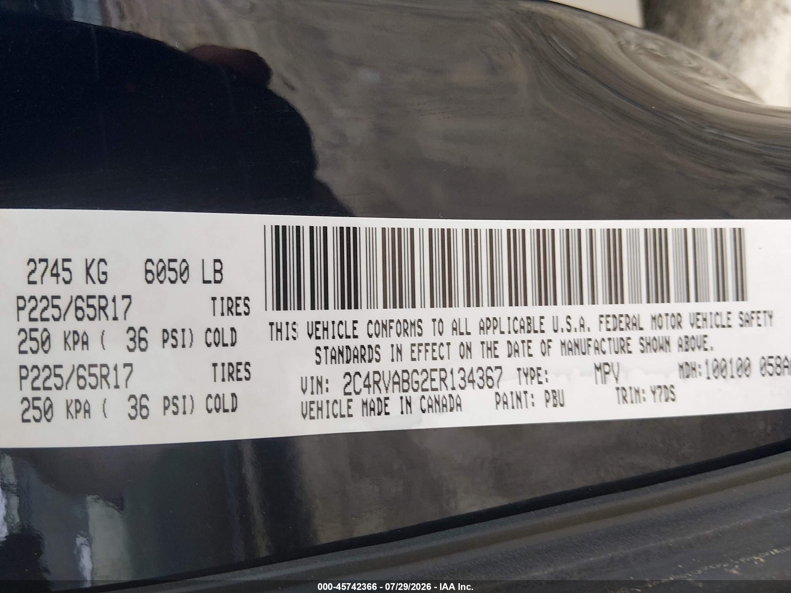 2014 Volkswagen Routan Se Синий vin: 2C4RVABG2ER134367