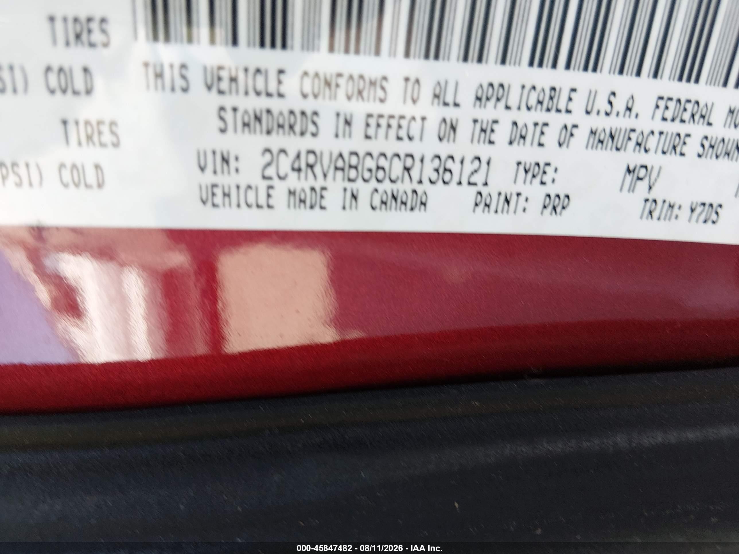 2012 Volkswagen Routan Se Красный vin: 2C4RVABG6CR136121