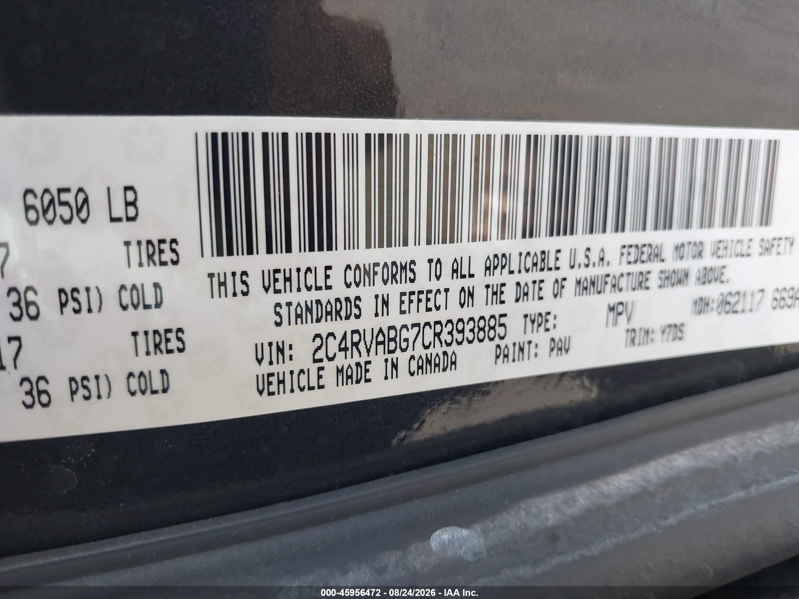 2012 Volkswagen Routan Se Gray vin: 2C4RVABG7CR393885