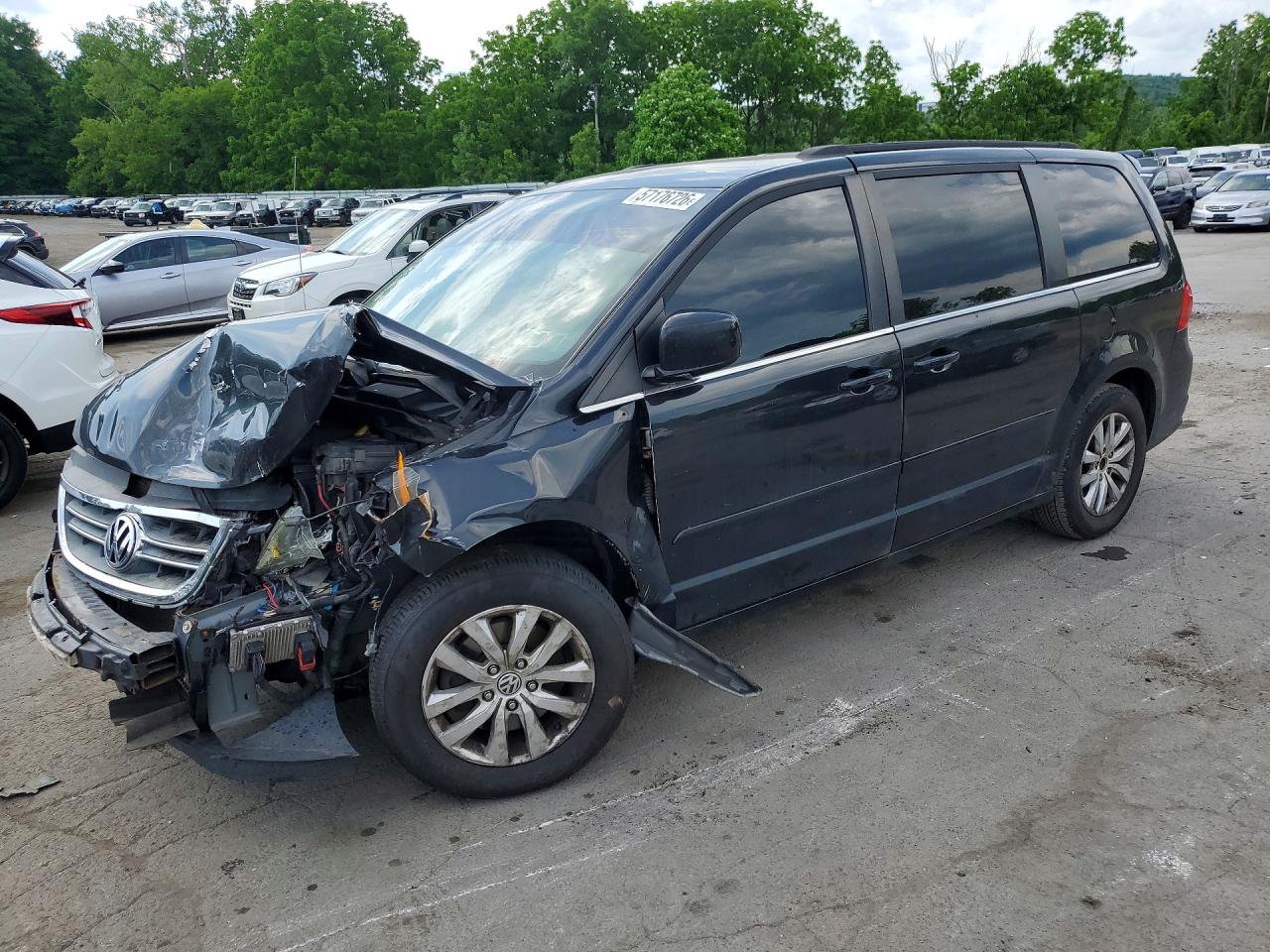 2012 Volkswagen Routan Se Black vin: 2C4RVABG8CR222286
