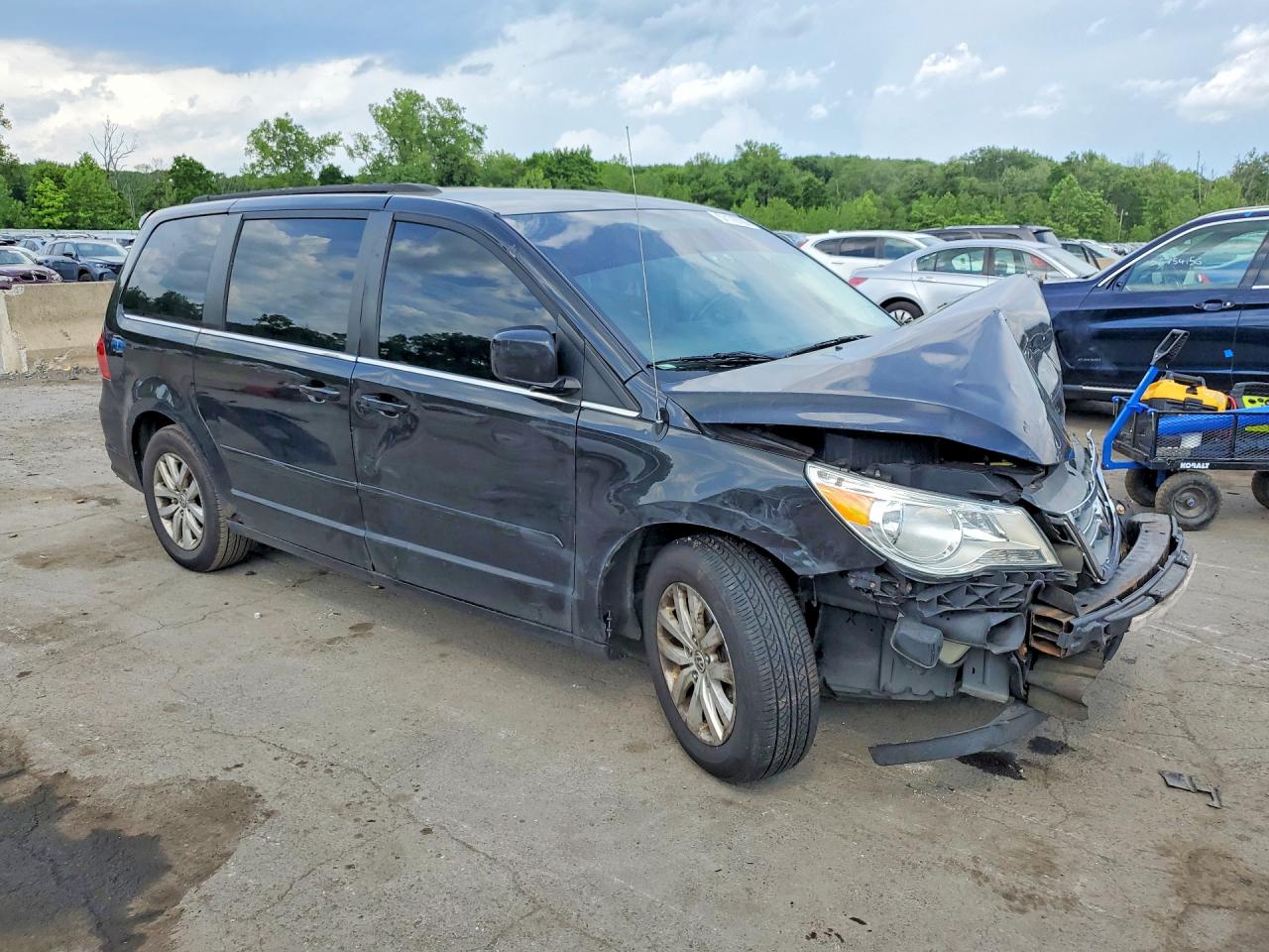 2012 Volkswagen Routan Se Black vin: 2C4RVABG8CR222286