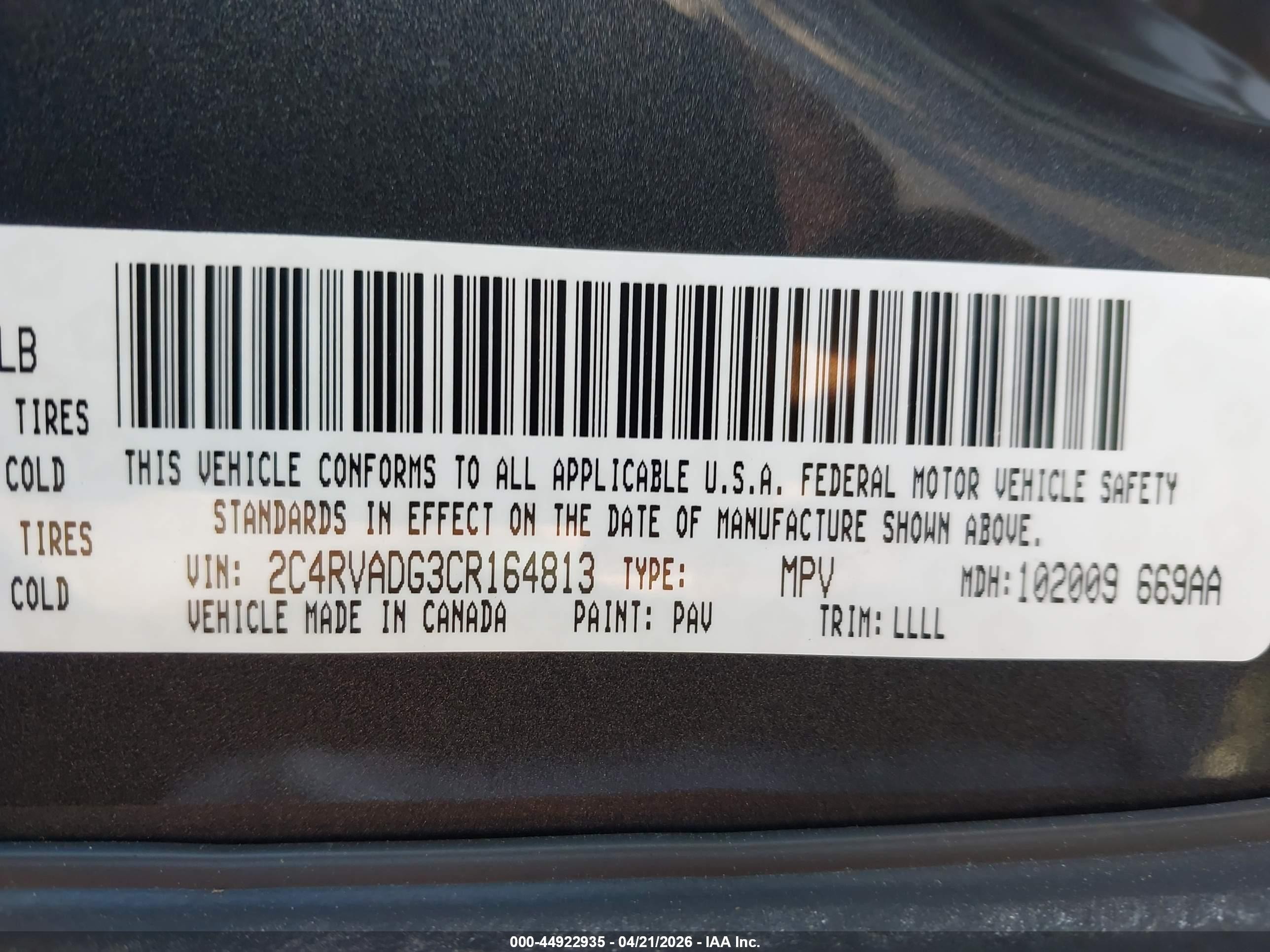 2012 Volkswagen Routan Sel Premium Черный vin: 2C4RVADG3CR164813