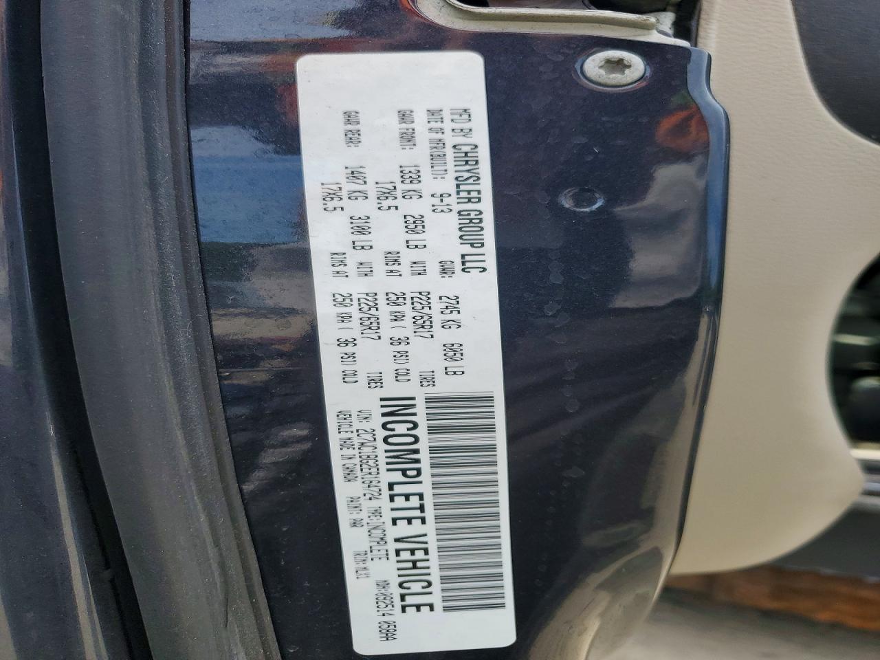 2014 Chrysler Town & Country Touring Синий vin: 2C7WC1BG2ER164724