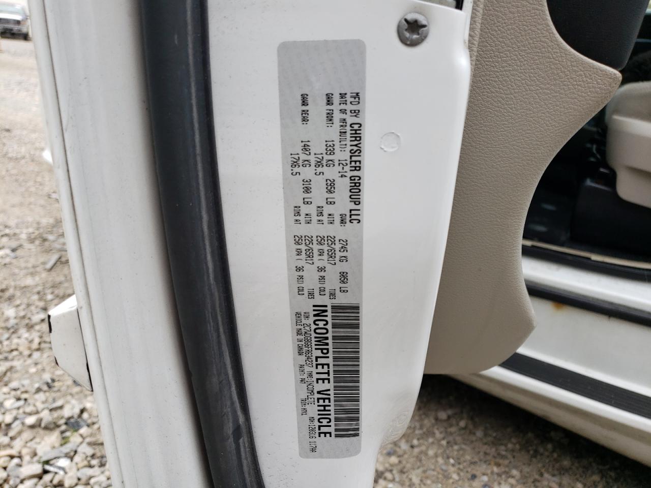 2015 Dodge Grand Caravan Se Белый vin: 2C7WDGBG6FR634237