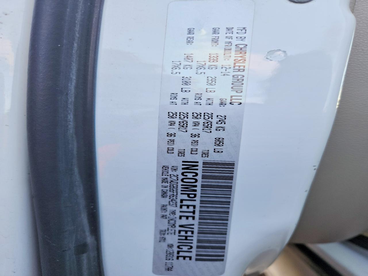 2015 Dodge Grand Caravan Se White vin: 2C7WDGBG6FR634237
