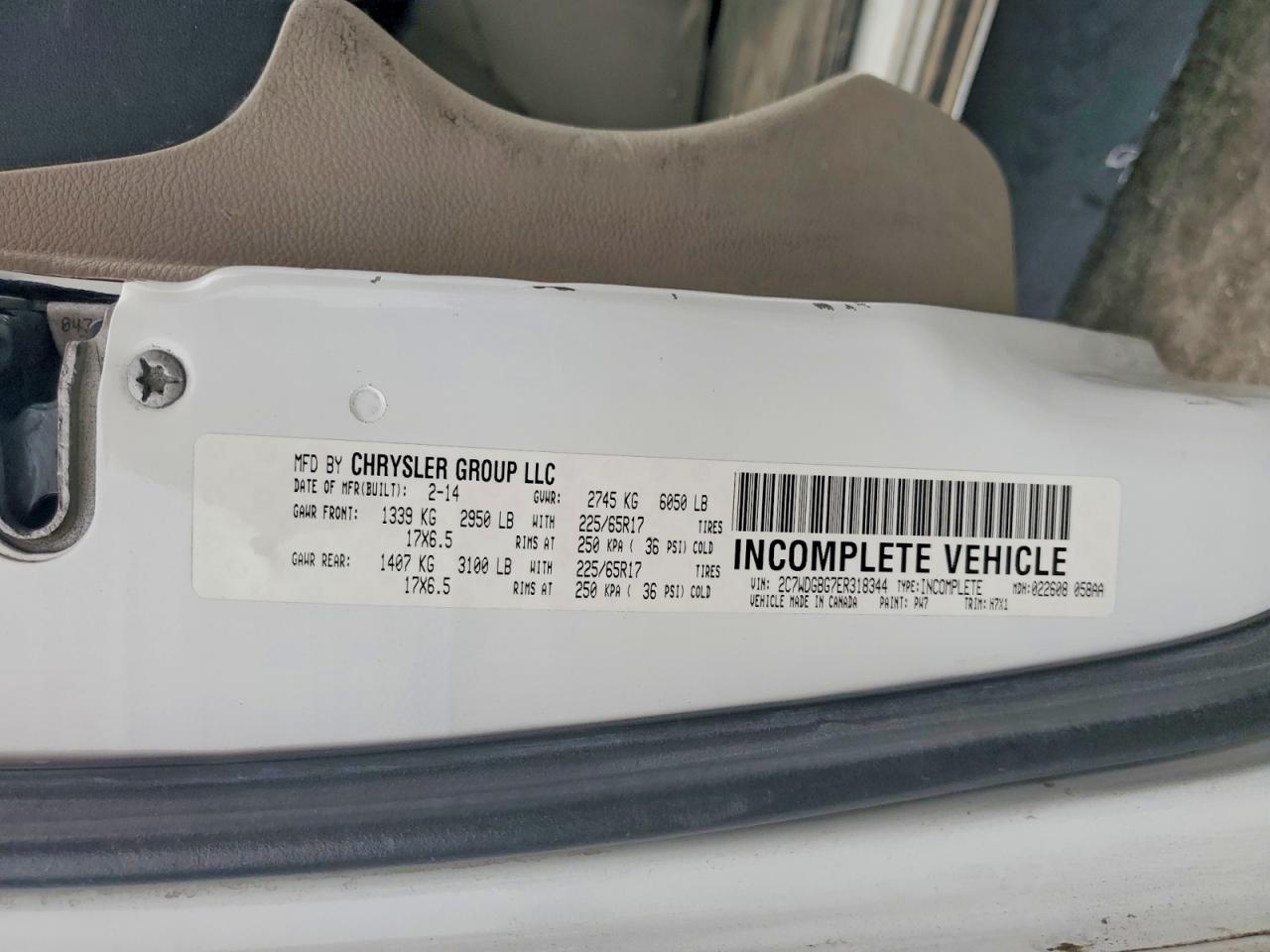2014 Dodge Grand Caravan Se White vin: 2C7WDGBG7ER318344