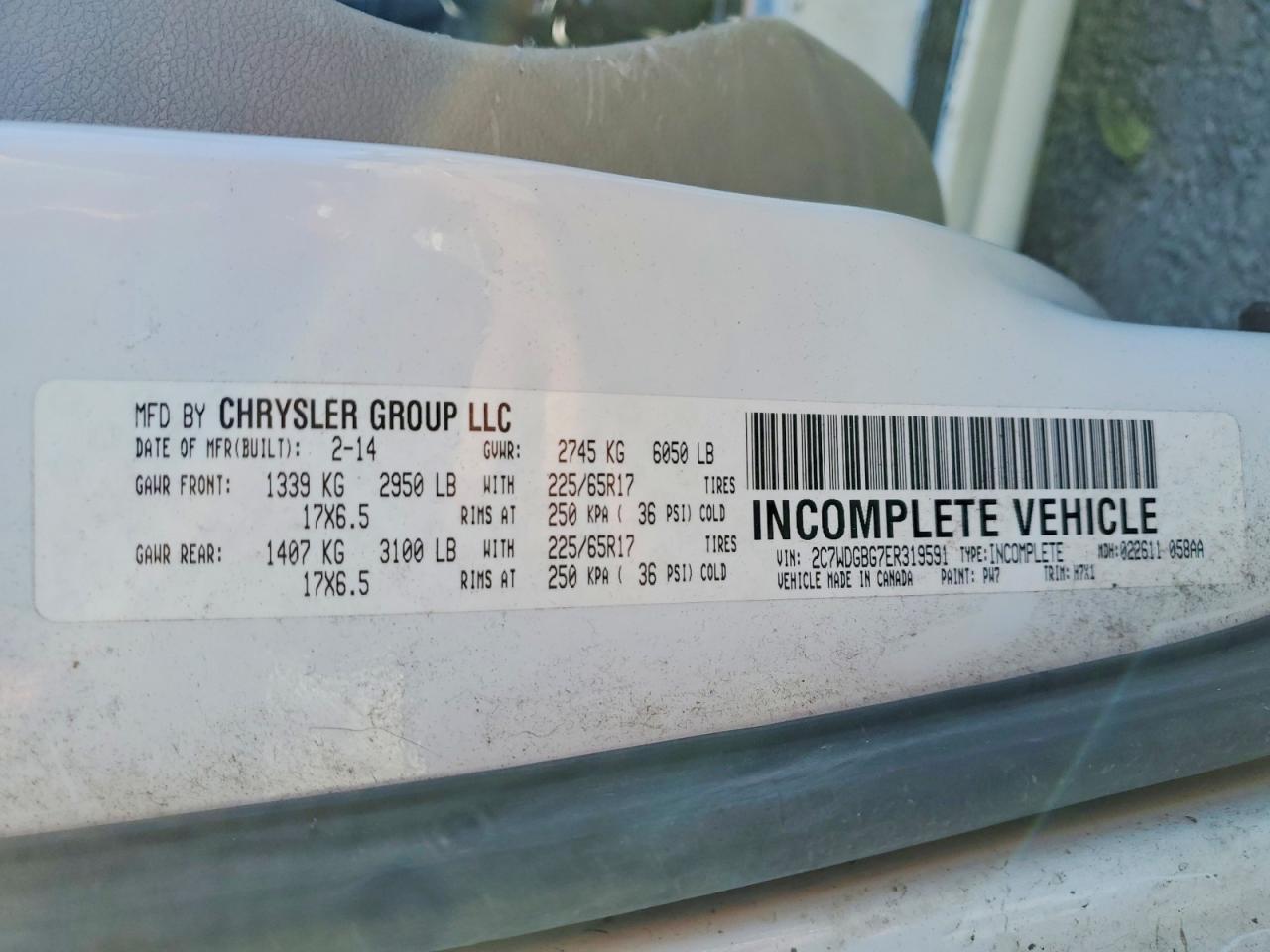 2014 Dodge Grand Caravan Se White vin: 2C7WDGBG7ER319591